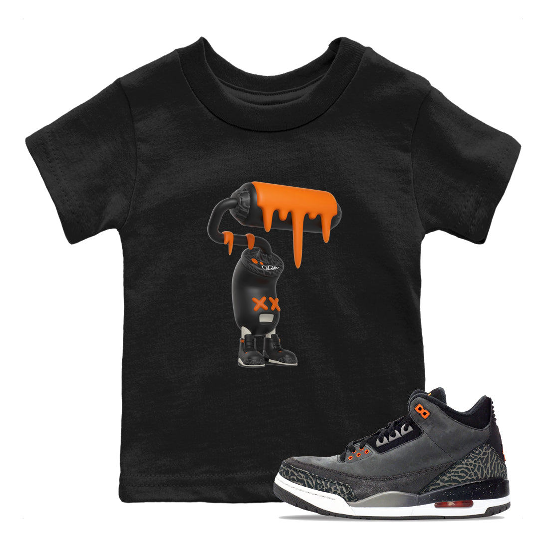 3D Paint Roller snkmatch Tee Kids - Air Jordan 3 Fear