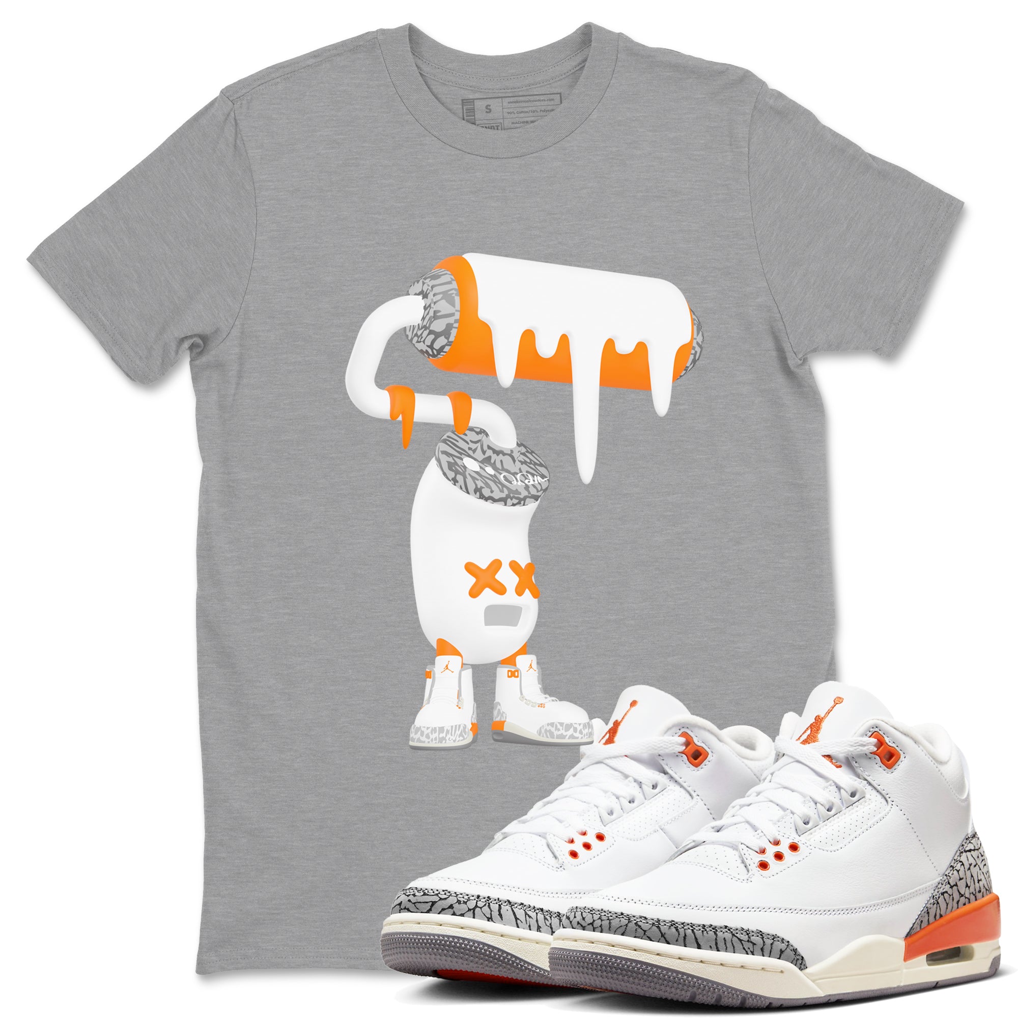 3D Paint Roller snkmatch Tees - Air Jordan 3 Georgia Peach