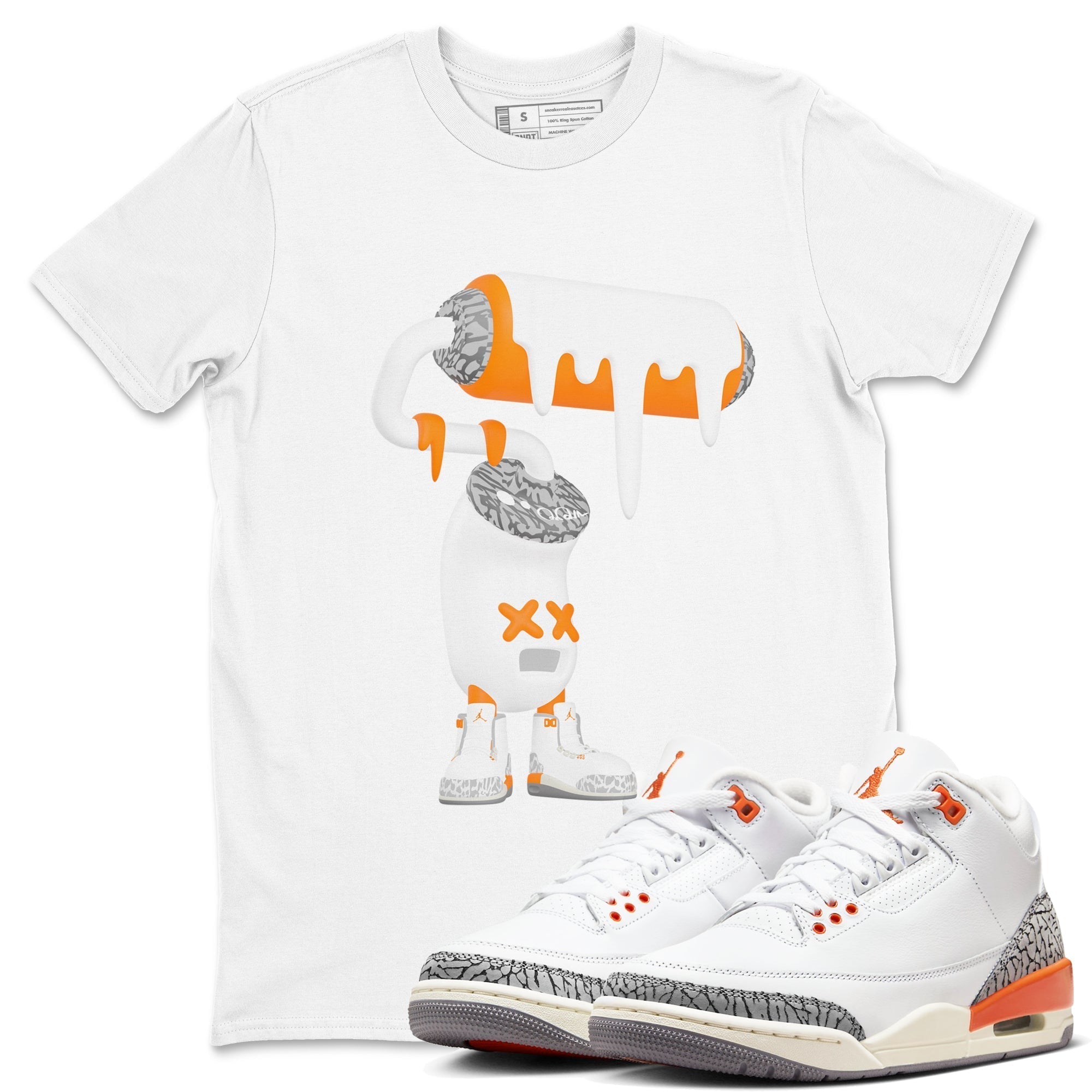 3D Paint Roller snkmatch Tees - Air Jordan 3 Georgia Peach