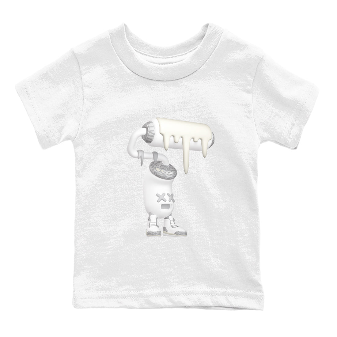 3D Paint Roller snkmatch Tees Kids - Air Jordan 3 Ivory