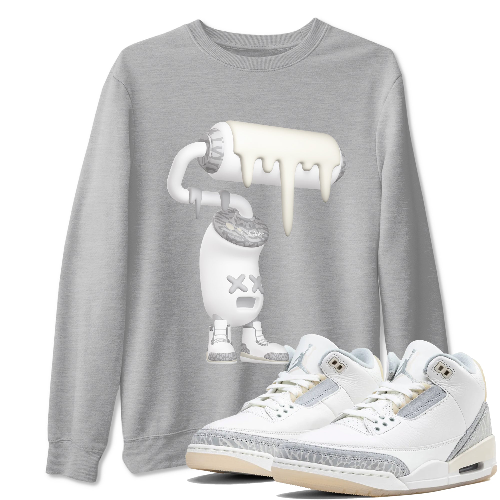 3D Paint Roller snkmatch Tees - Air Jordan 3 Ivory