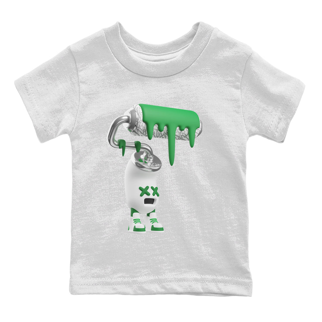 3D Paint Roller Kids Tops - Air Jordan 3 Lucky Green