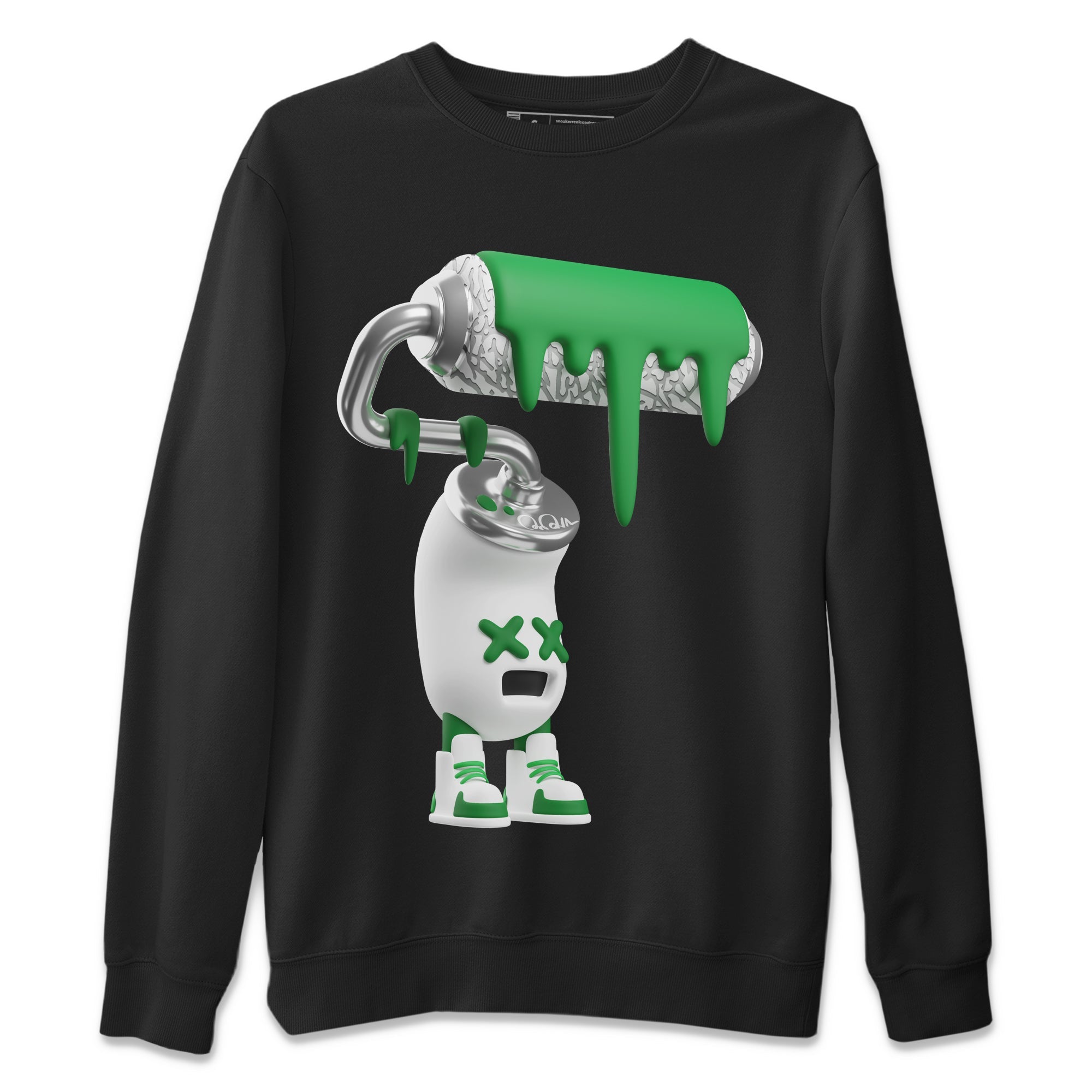 3D Paint Roller Unisex Tops - Air Jordan 3 Lucky Green