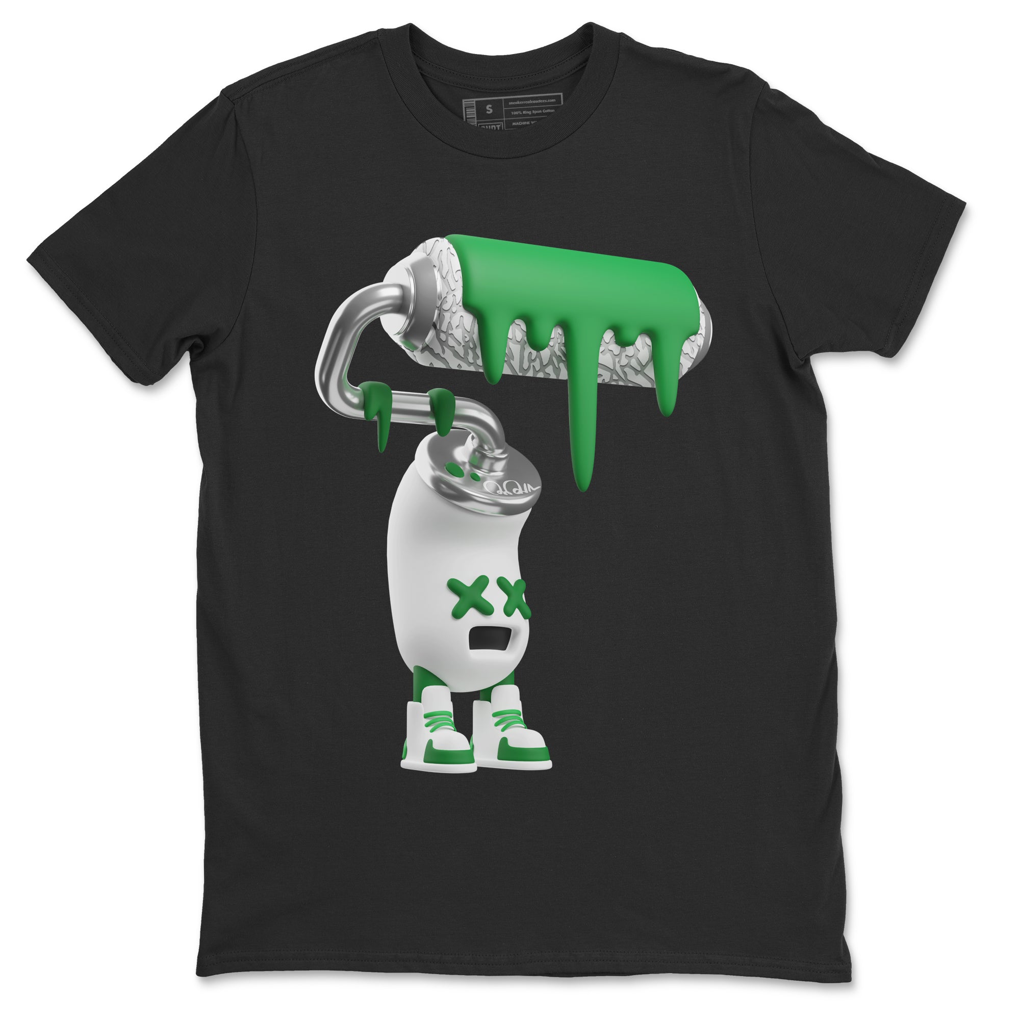 3D Paint Roller Unisex Tops - Air Jordan 3 Lucky Green