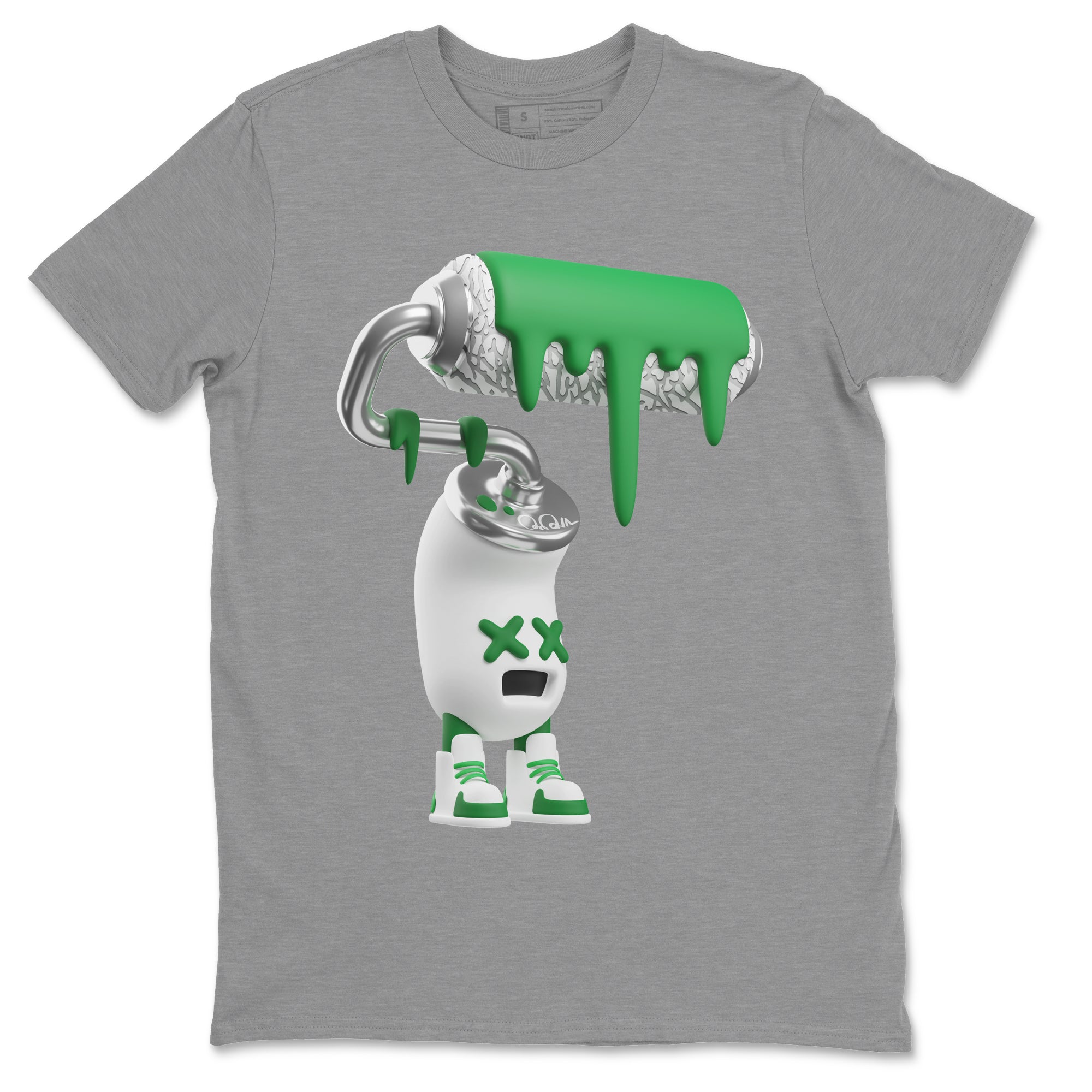 3D Paint Roller Unisex Tops - Air Jordan 3 Lucky Green
