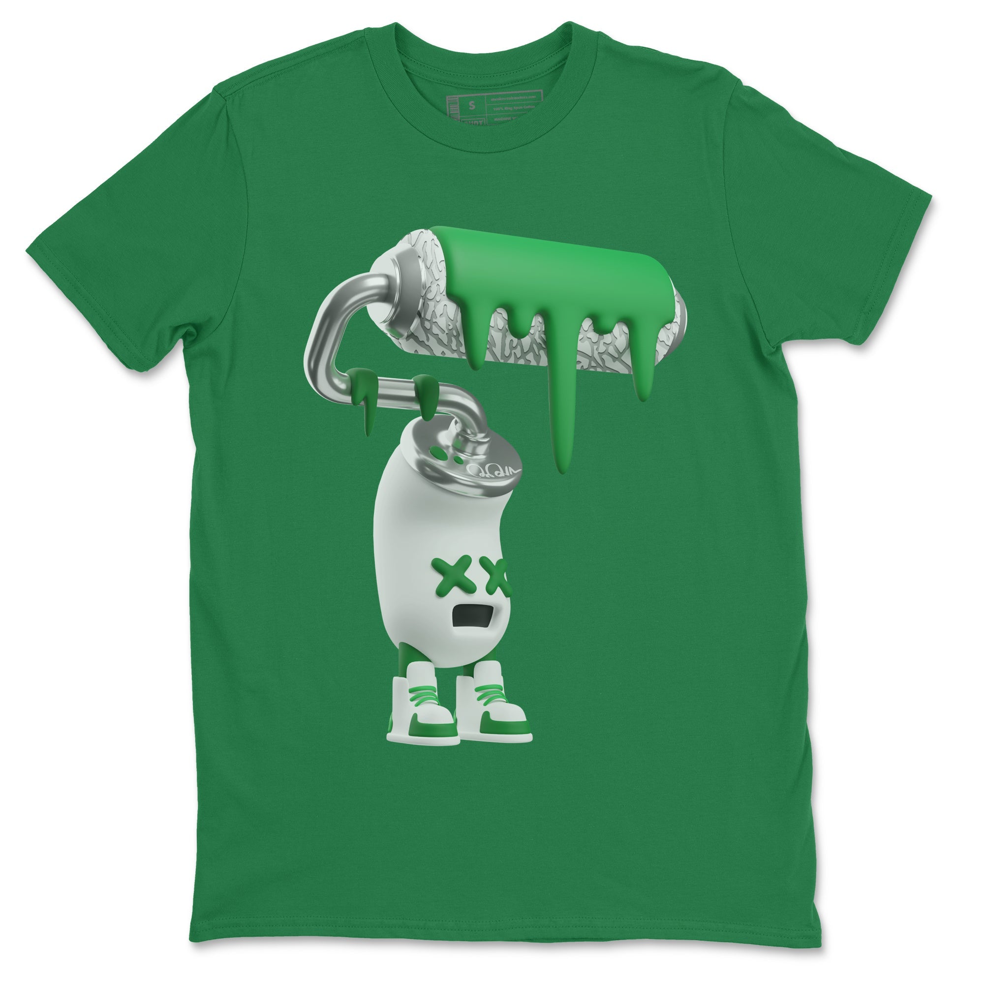 3D Paint Roller Unisex Tops - Air Jordan 3 Lucky Green