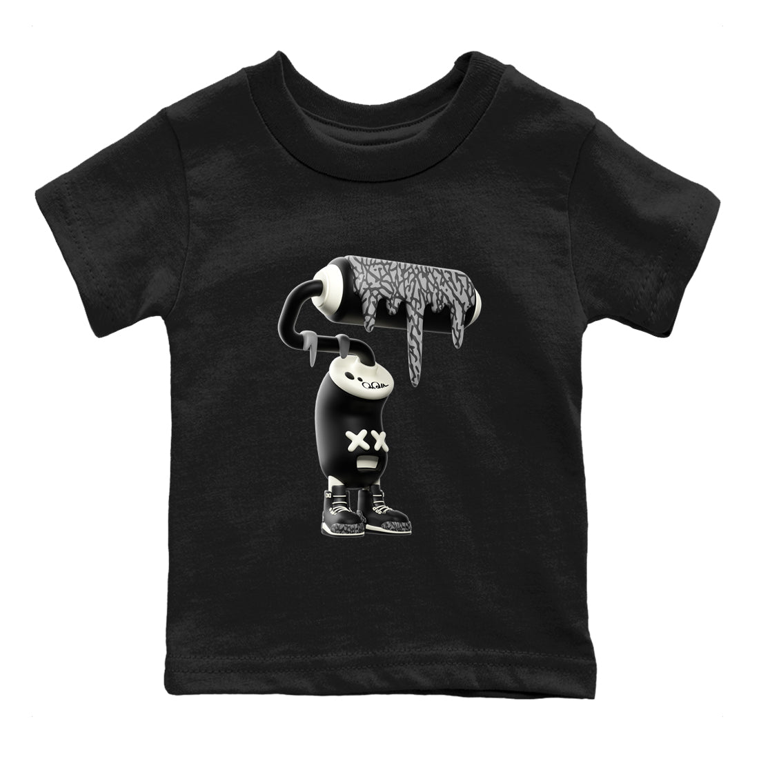 3D Paint Roller snkmatch Tee Kids - Air Jordan 3 Off Noir