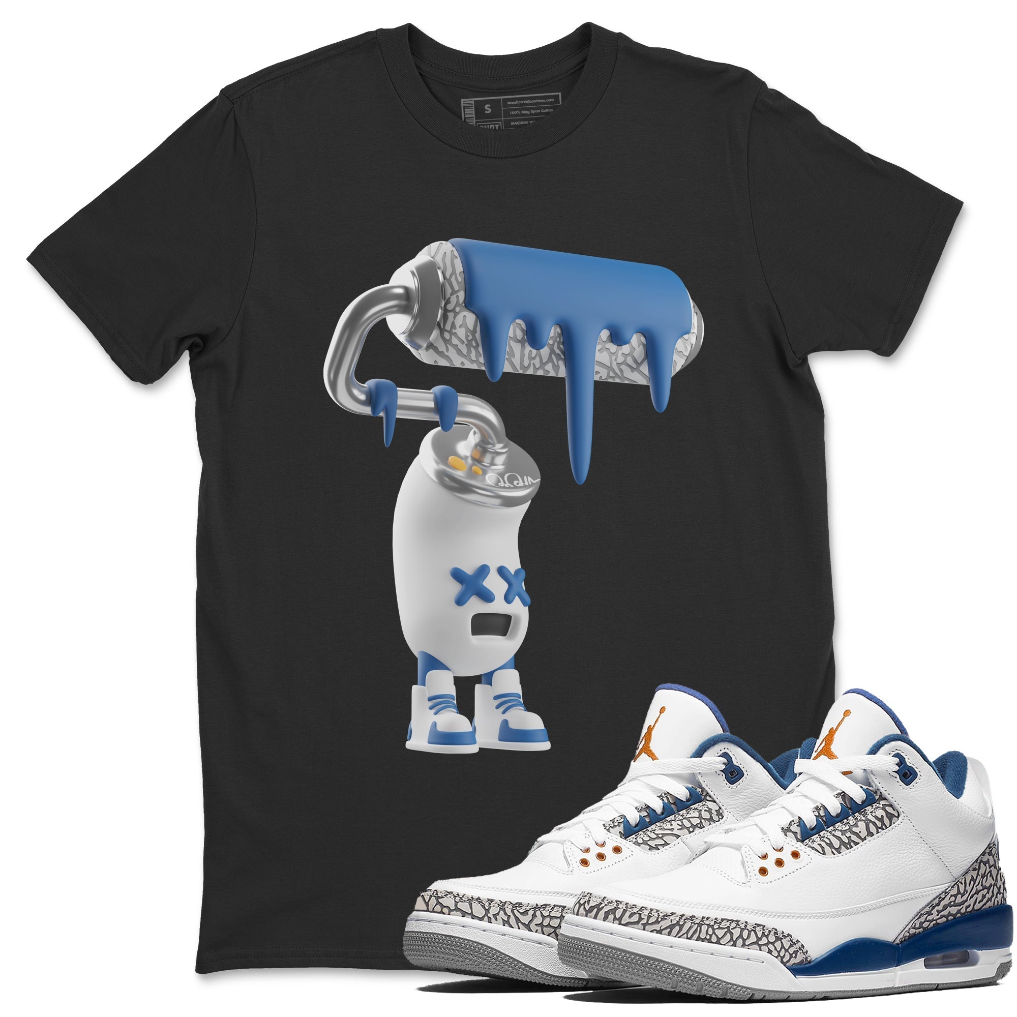 3D Paint Roller Unisex Tops - Air Jordan 3 Wizards