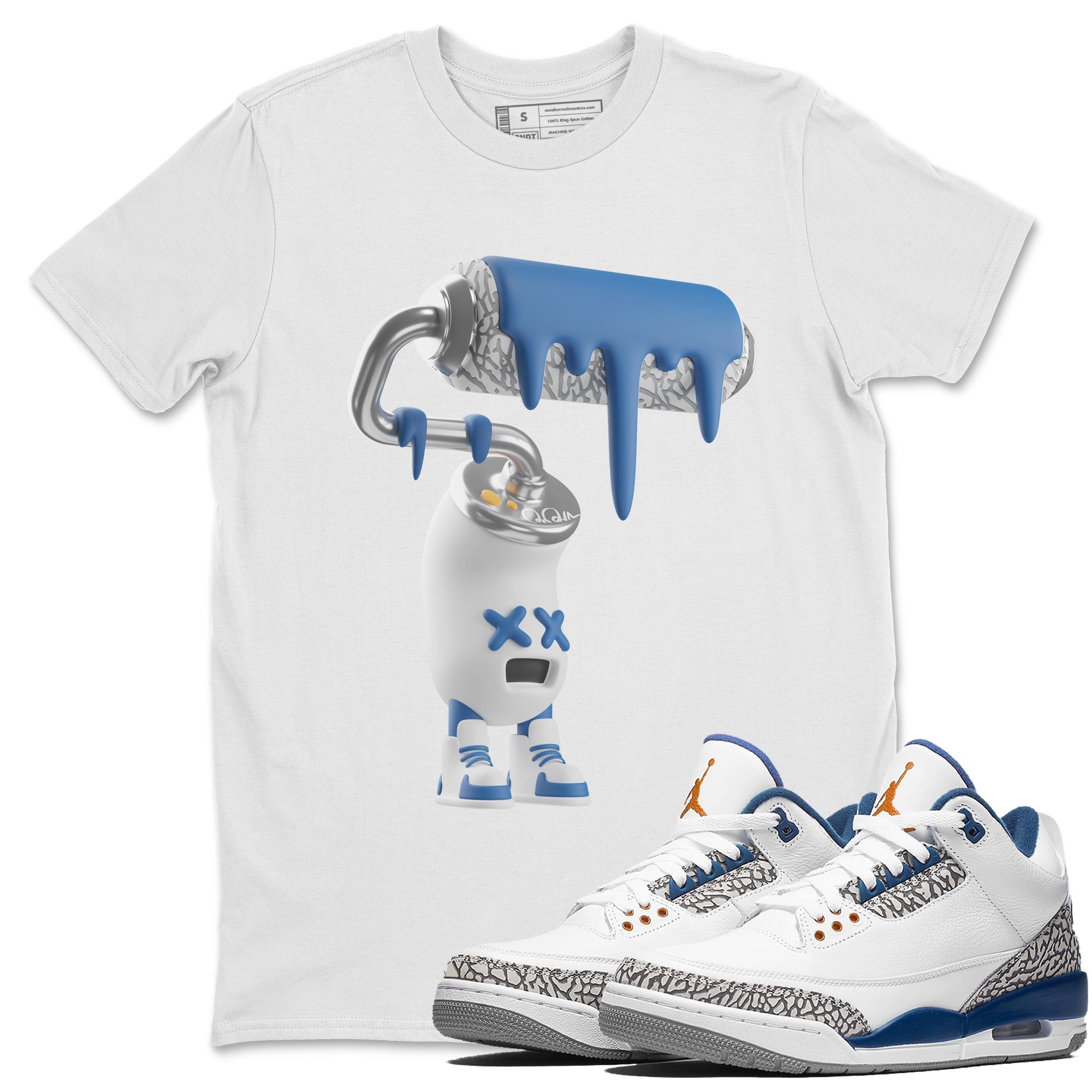 3D Paint Roller Unisex Tops - Air Jordan 3 Wizards