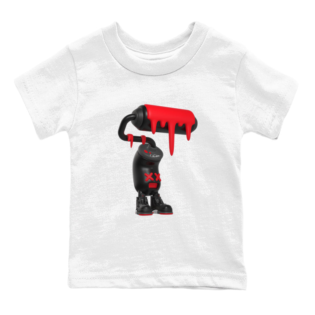 3D Paint Roller snkmatch Tee Kids - Air Jordan 4 Bred Reimagined