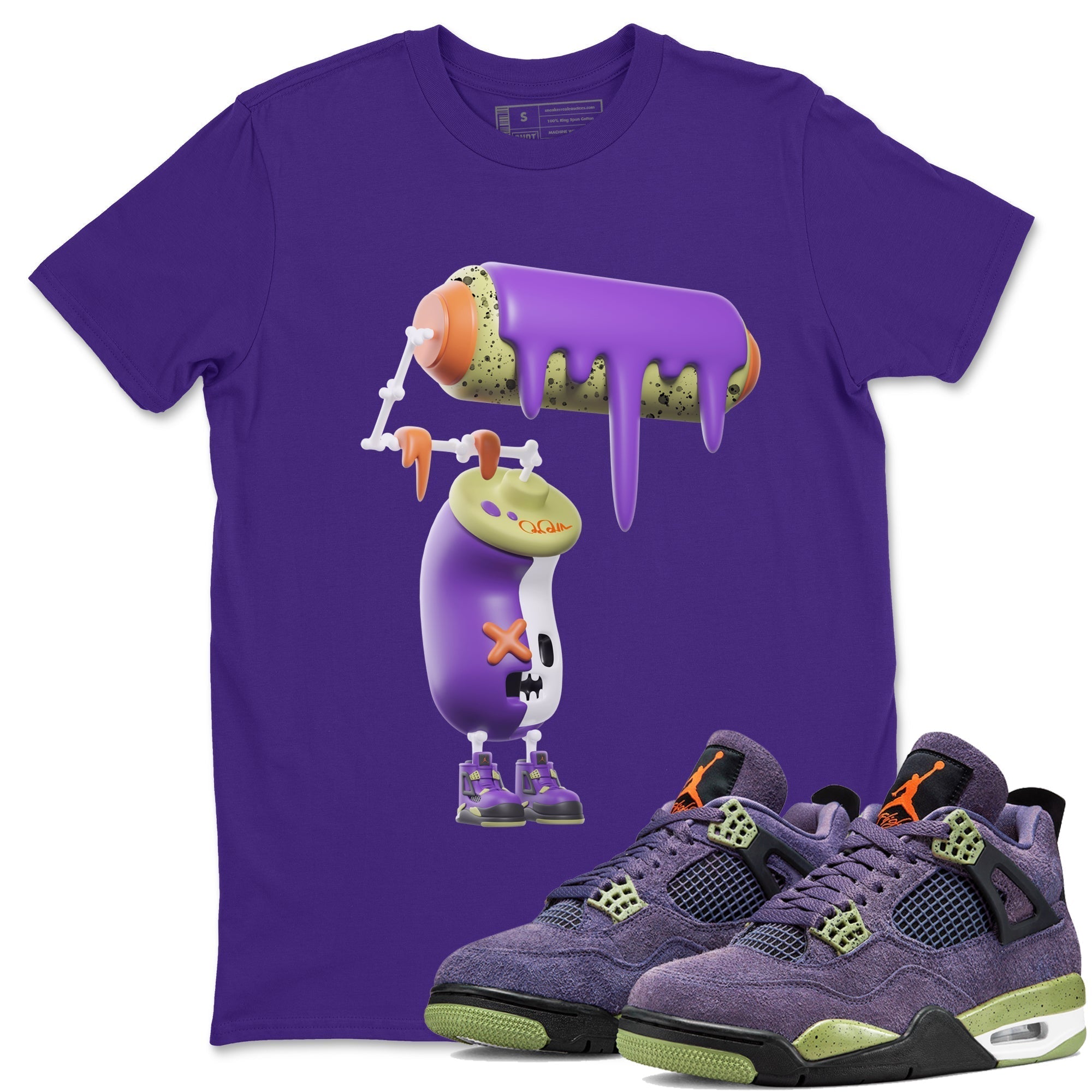 3D Paint Roller snkmatch Tee - Air Jordan 4 Canyon Purple