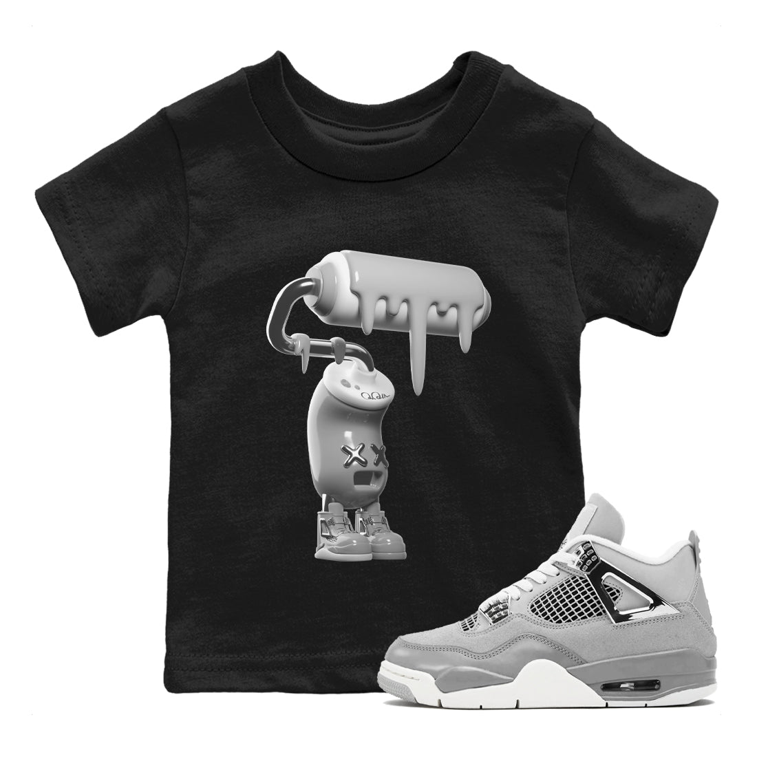 3D Paint Roller snkmatch Tee Kids - Air Jordan 4 Frozen Moments