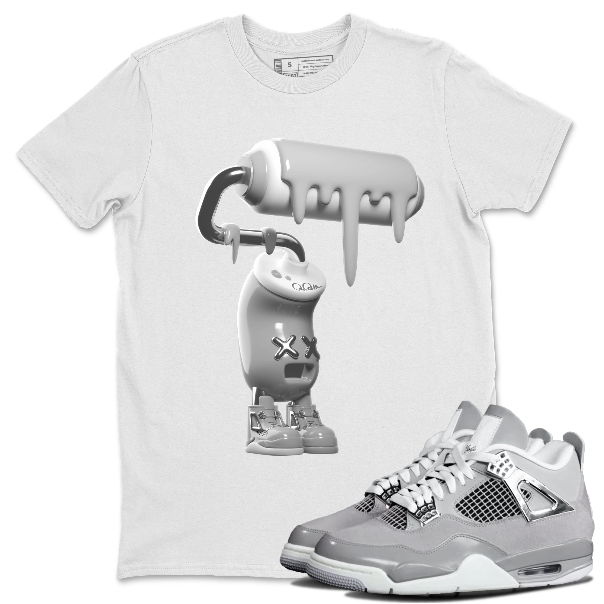3D Paint Roller snkmatch Tee - Air Jordan 4 Frozen Moments