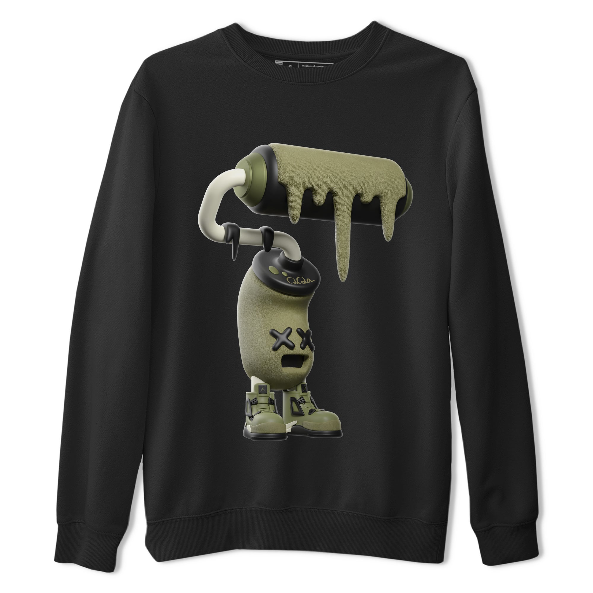 3D Paint Roller snkmatch Tee - Air Jordan 4 Medium Olive