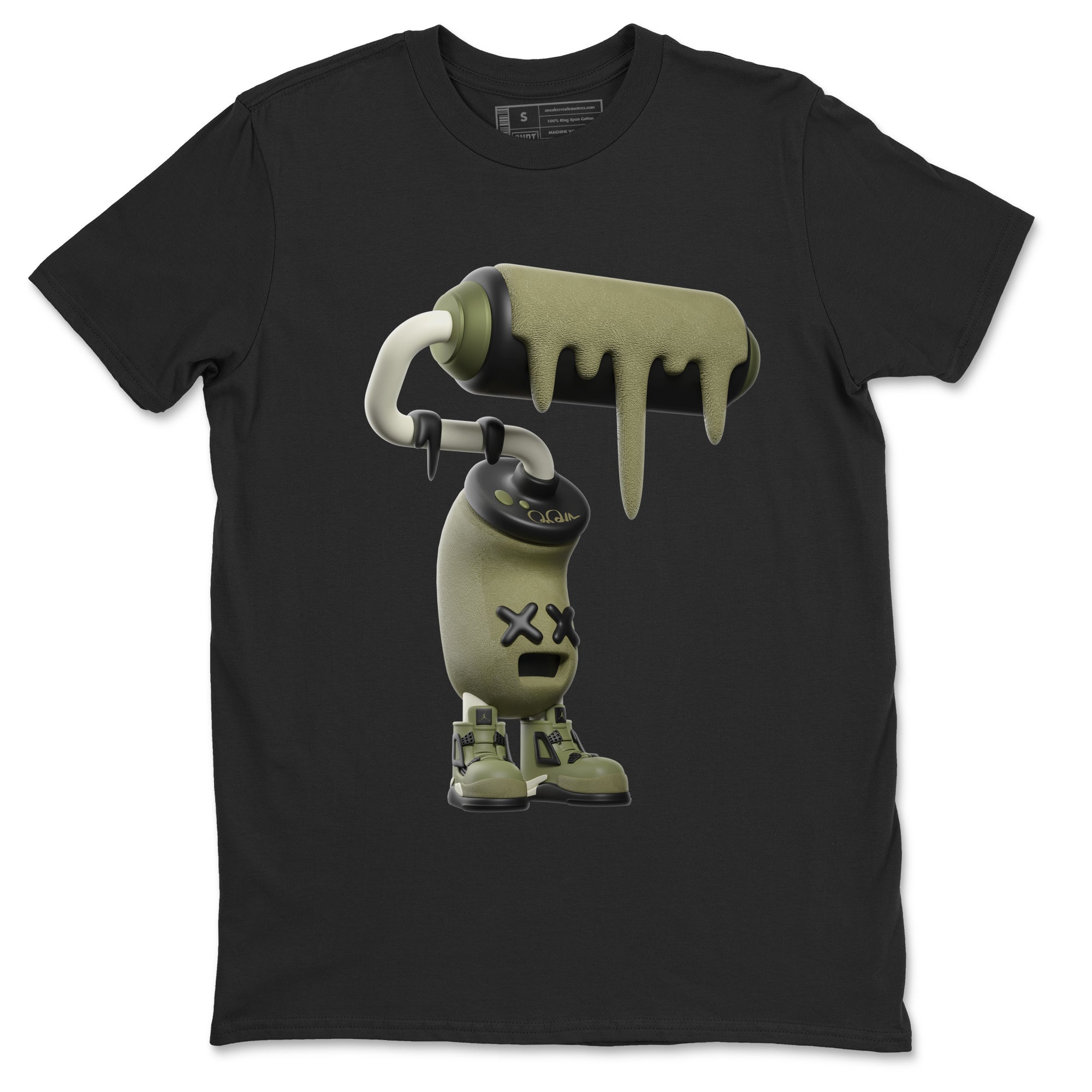 3D Paint Roller snkmatch Tee - Air Jordan 4 Medium Olive