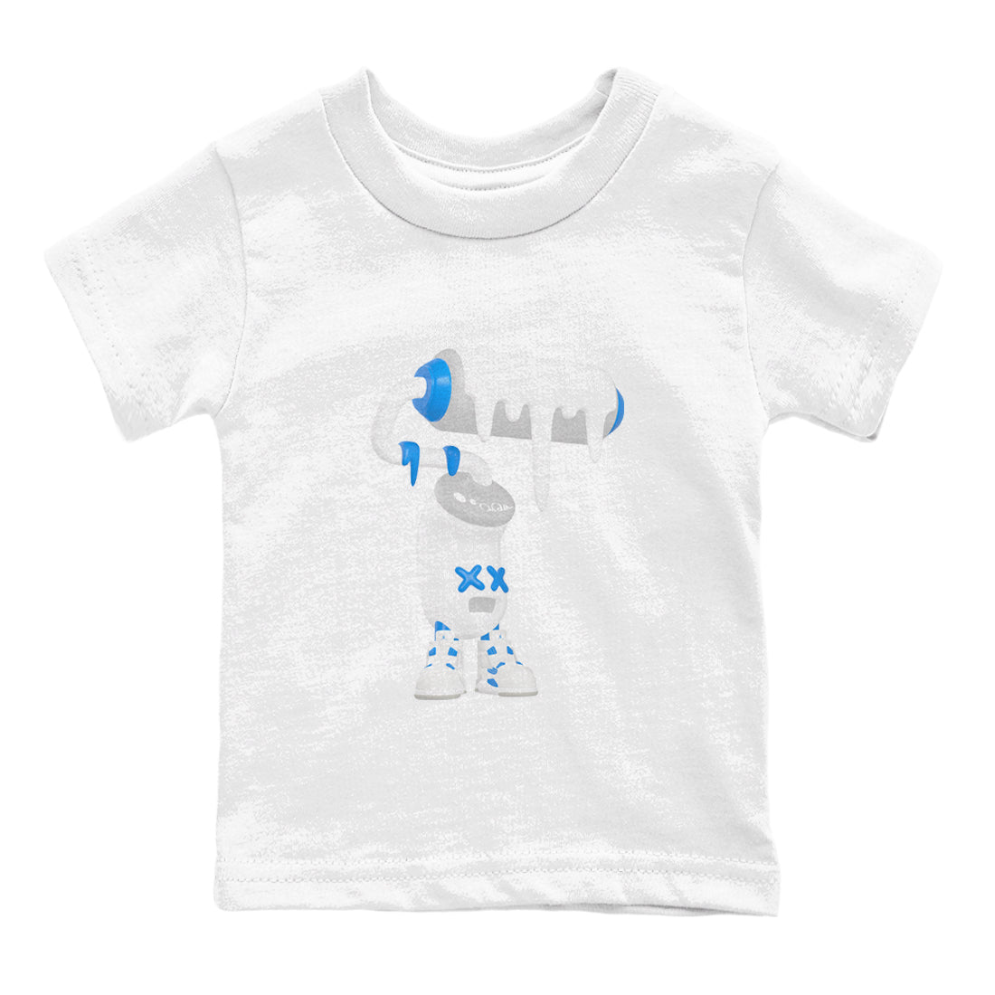3D Paint Roller snkmatch Tees Kids - Air Jordan 4 Military Blue