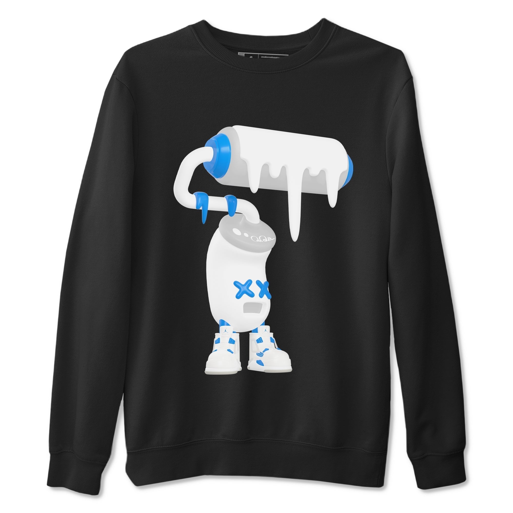 3D Paint Roller snkmatch Tees - Air Jordan 4 Military Blue