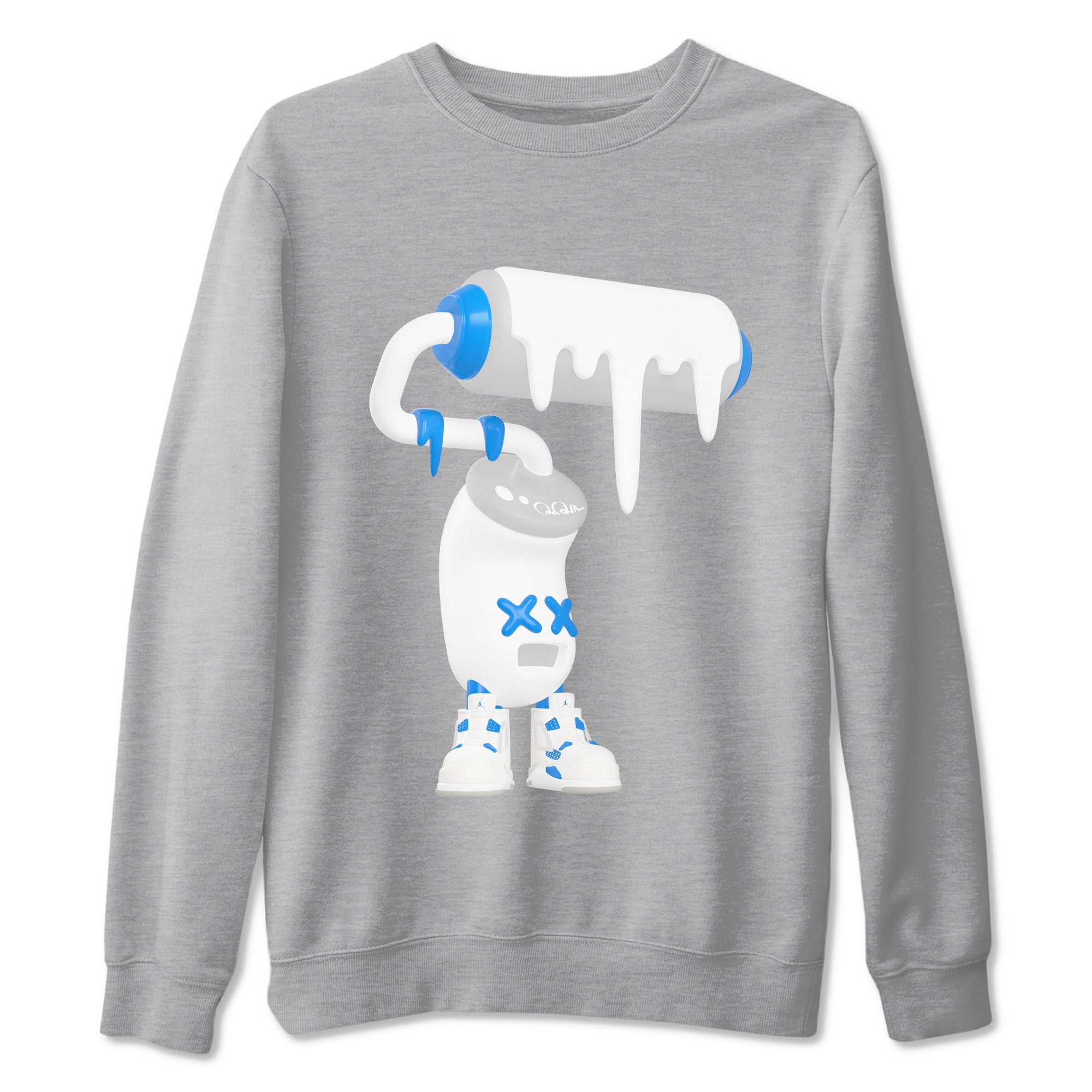 3D Paint Roller snkmatch Tees - Air Jordan 4 Military Blue