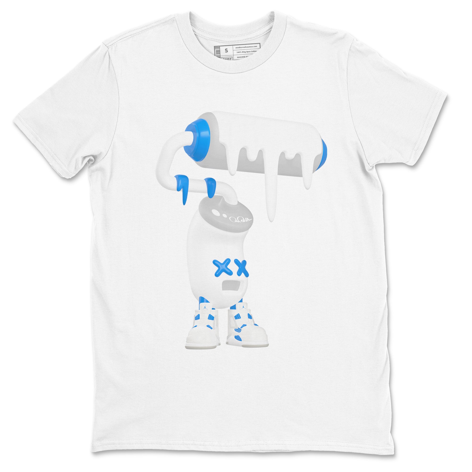 3D Paint Roller snkmatch Tees - Air Jordan 4 Military Blue