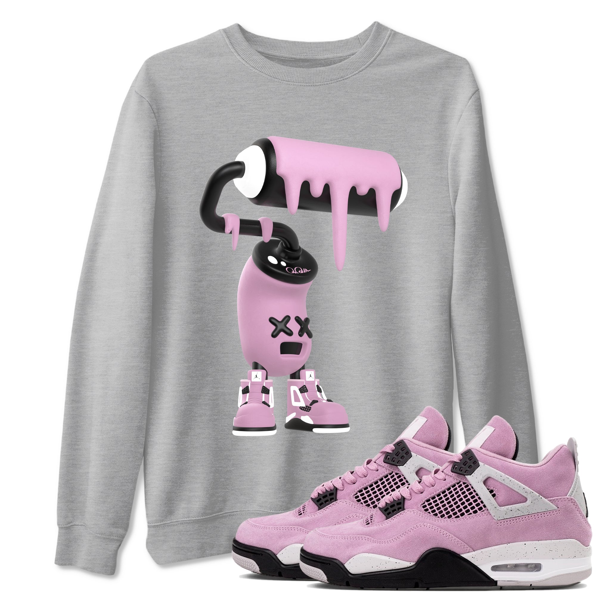 3D Paint Roller snkmatch Tees - Air Jordan 4 Orchid
