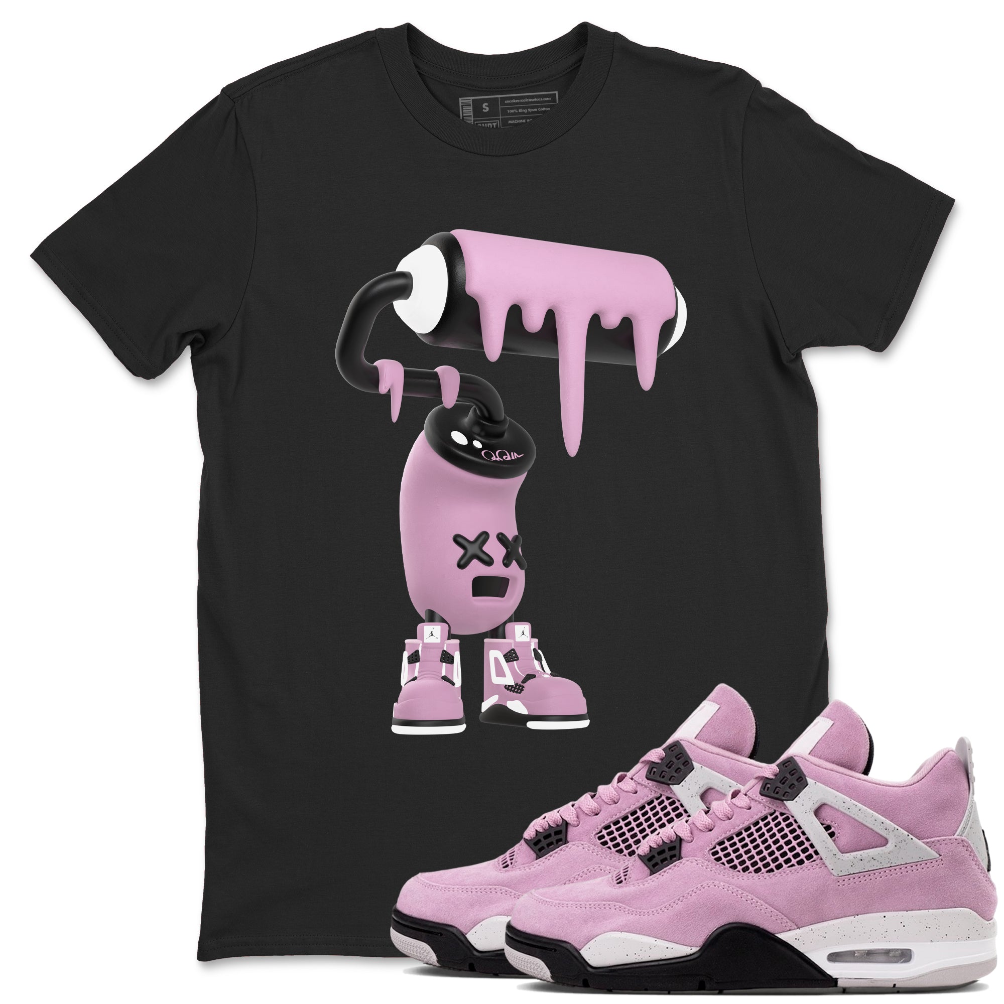 3D Paint Roller snkmatch Tees - Air Jordan 4 Orchid
