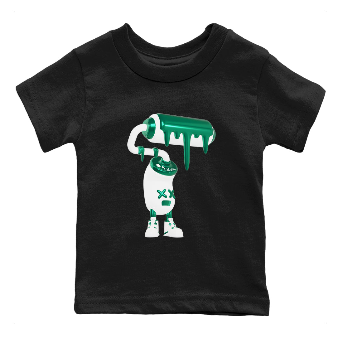 3D Paint Roller snkmatch Tees Kids - Air Jordan 4 Oxidized Green
