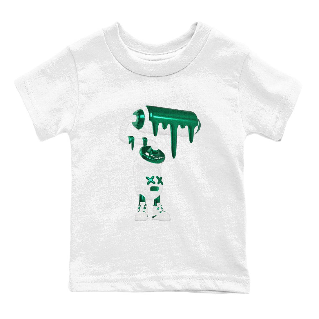 3D Paint Roller snkmatch Tees Kids - Air Jordan 4 Oxidized Green