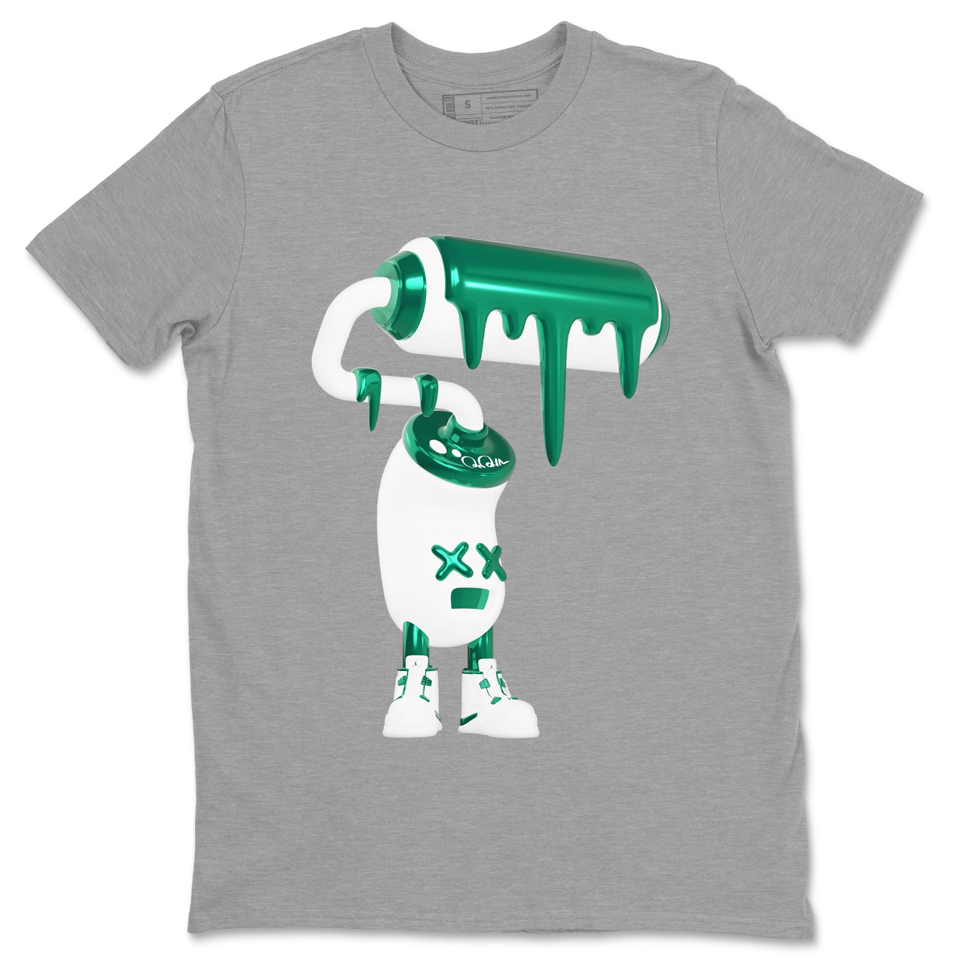 3D Paint Roller snkmatch Tees - Air Jordan 4 Oxidized Green