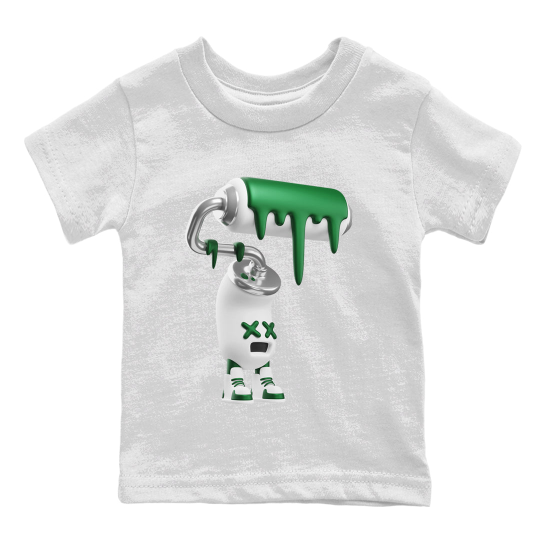 3D Paint Roller Kids Tops - Air Jordan 4 Pine Green SB