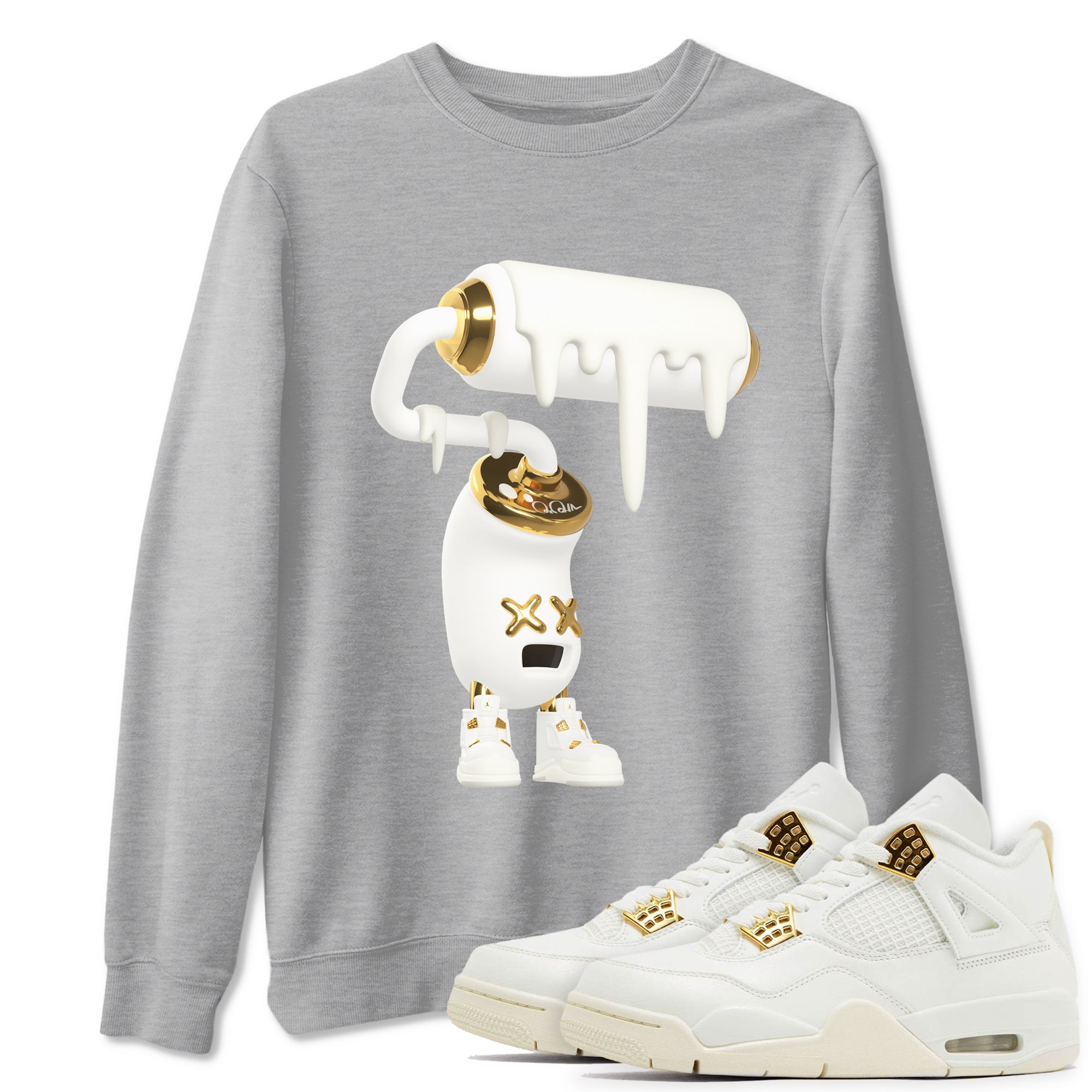 3D Paint Roller snkmatch Tees - Air Jordan 4 Sail 2024