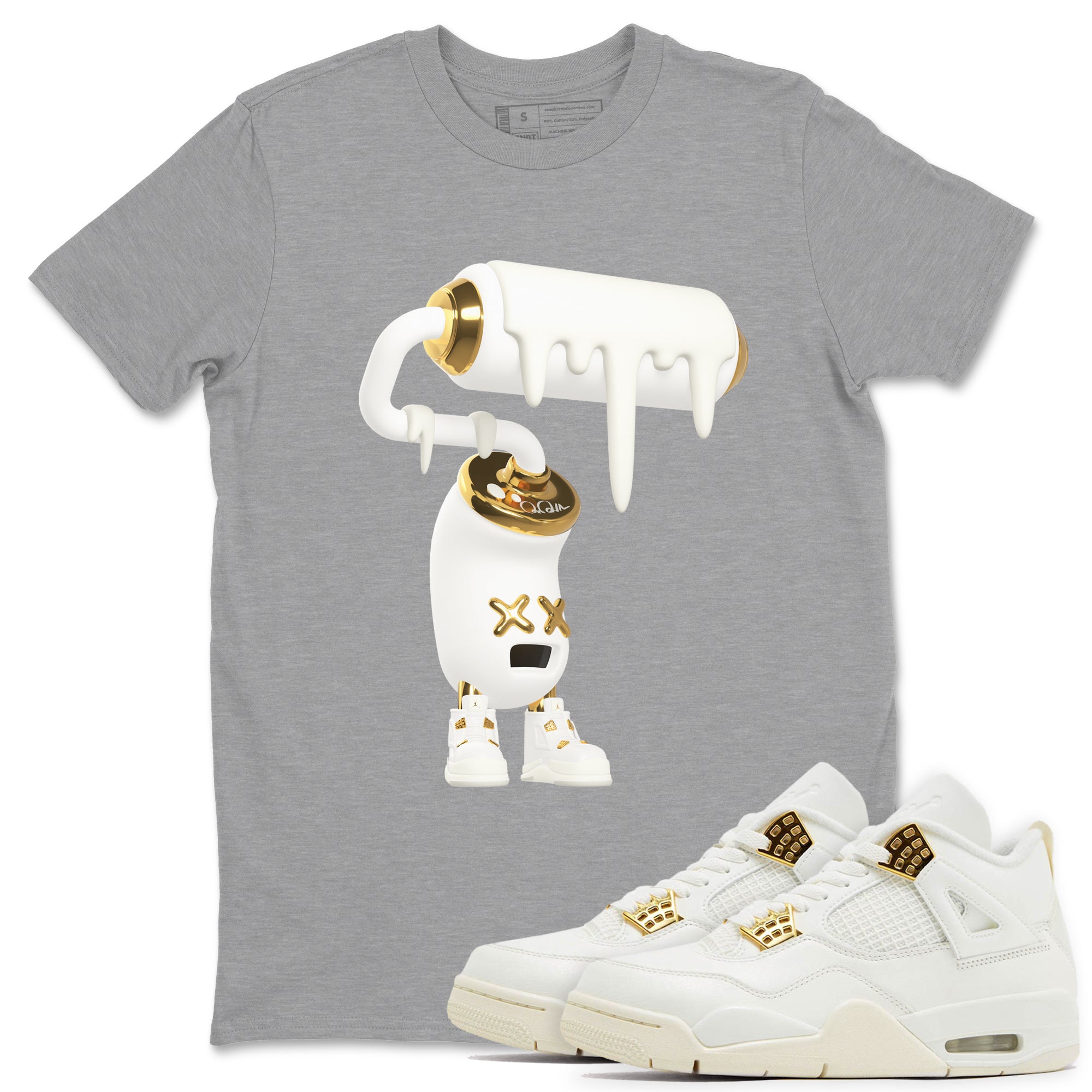 3D Paint Roller snkmatch Tees - Air Jordan 4 Sail 2024