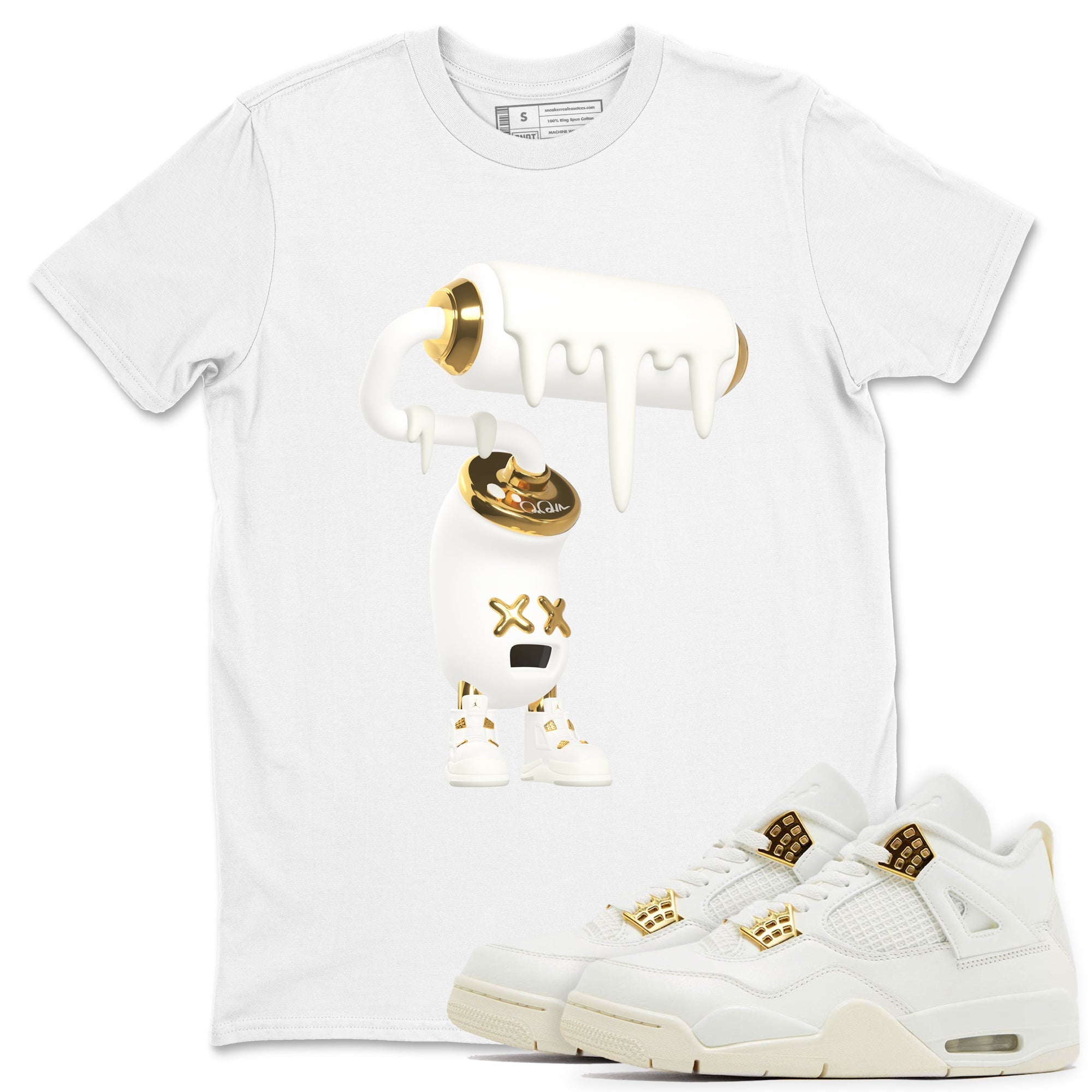 3D Paint Roller snkmatch Tees - Air Jordan 4 Sail 2024