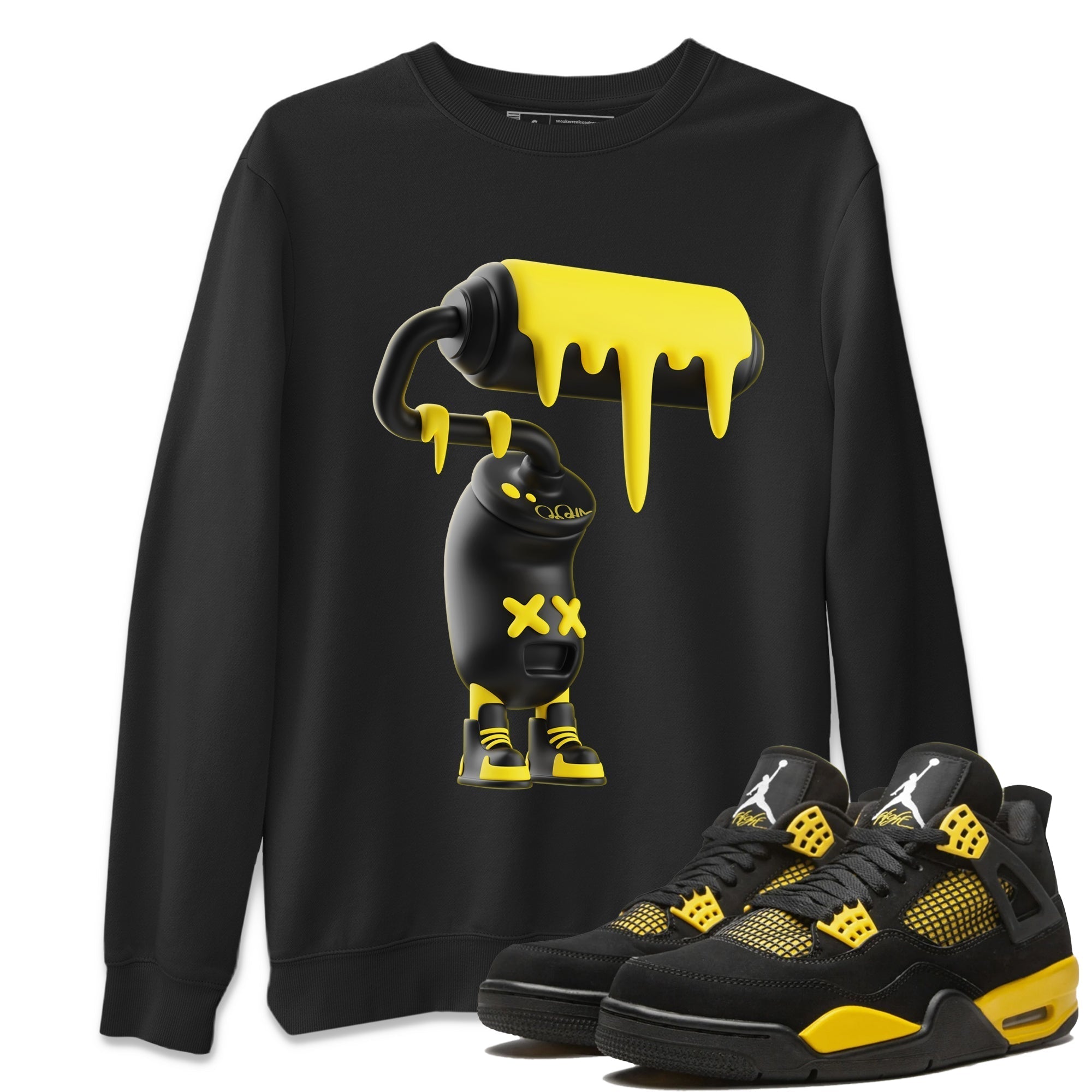 3D Paint Roller Unisex Tops - Air Jordan 4 Thunder