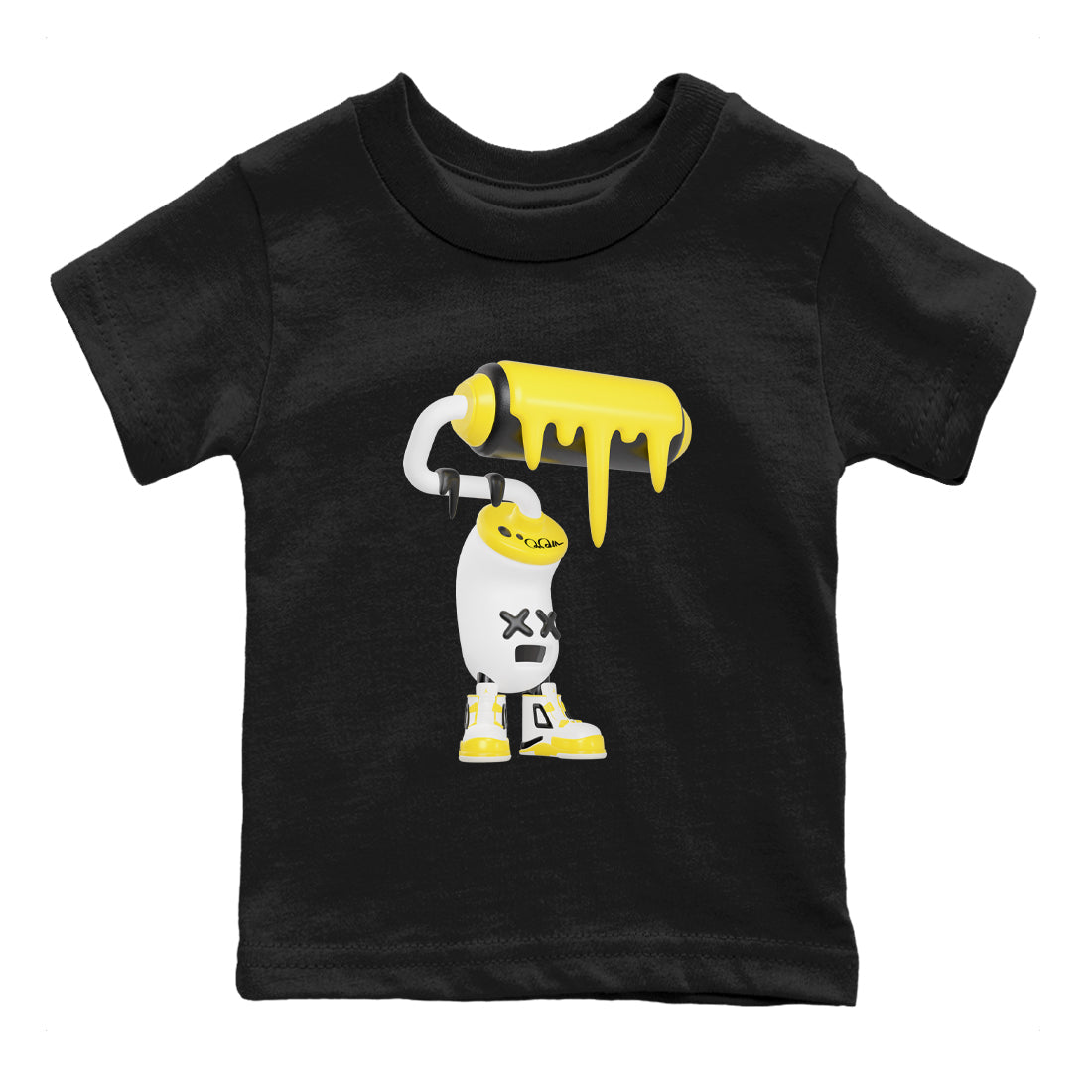 3D Paint Roller snkmatch Tees Kids - Air Jordan 4 Vivid Sulfur