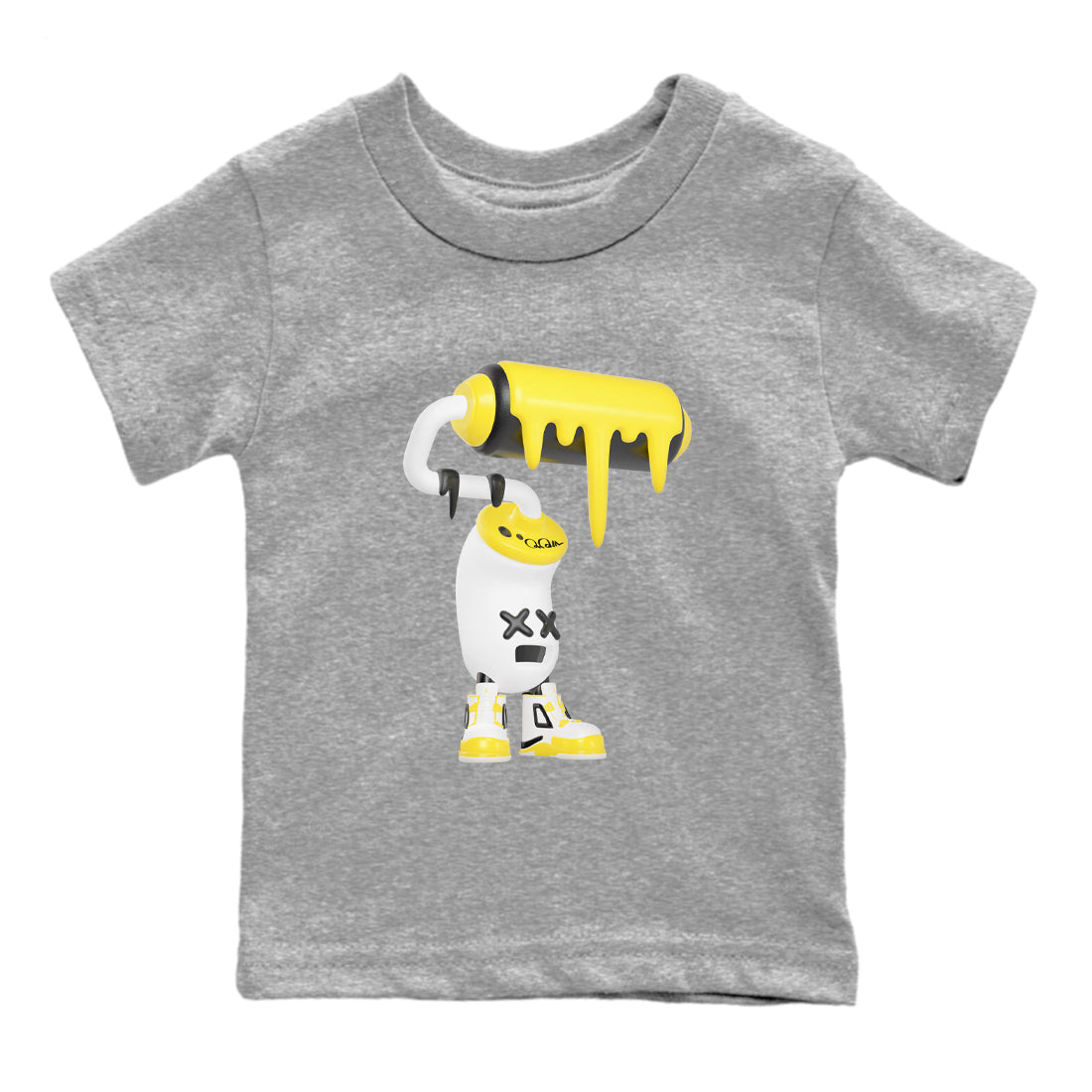 3D Paint Roller snkmatch Tees Kids - Air Jordan 4 Vivid Sulfur