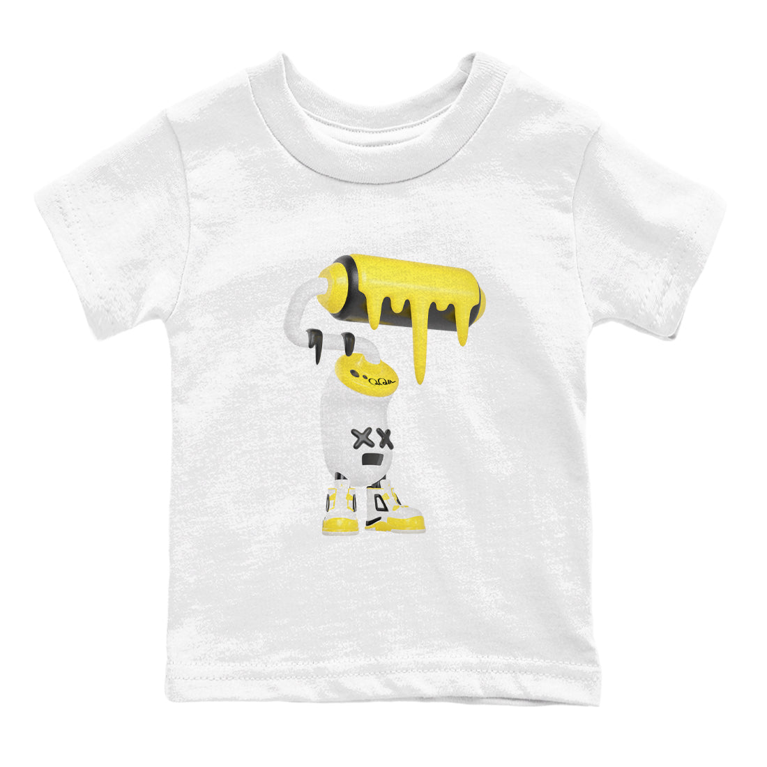 3D Paint Roller snkmatch Tees Kids - Air Jordan 4 Vivid Sulfur