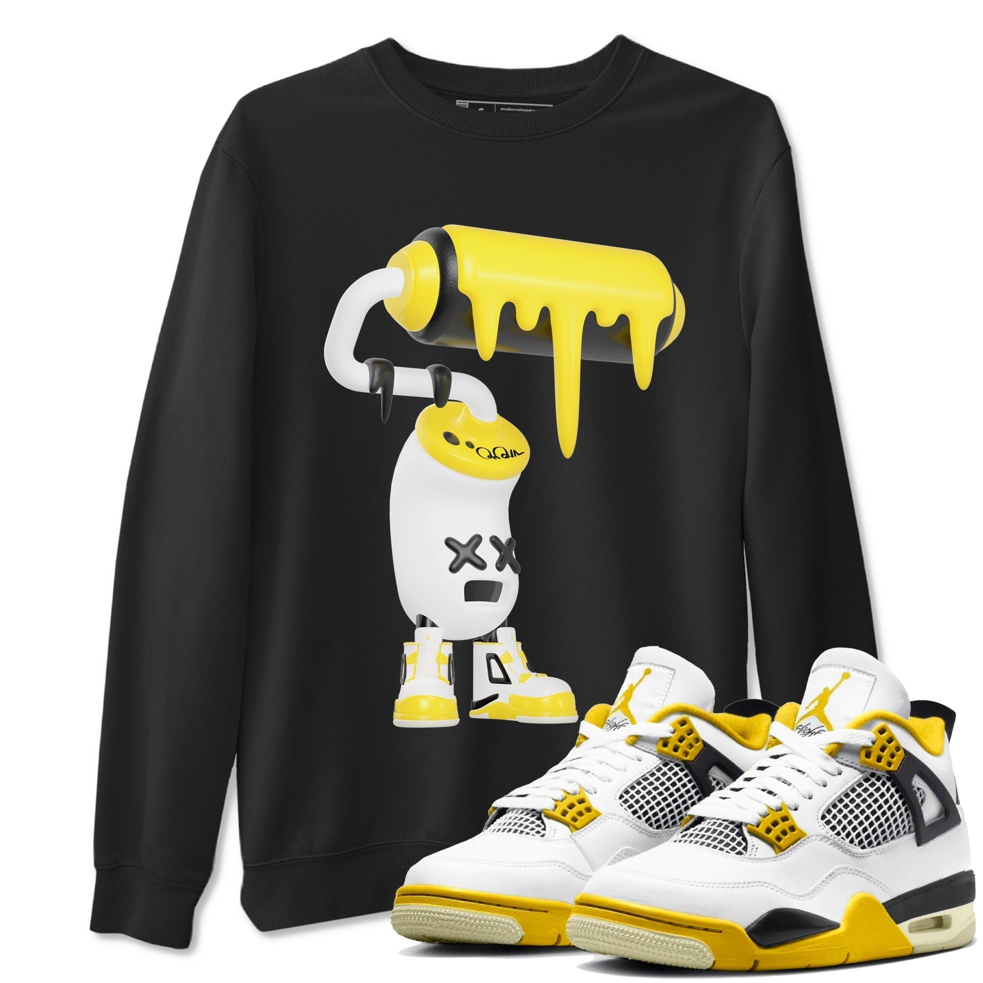 3D Paint Roller snkmatch Tees - Air Jordan 4 Vivid Sulfur