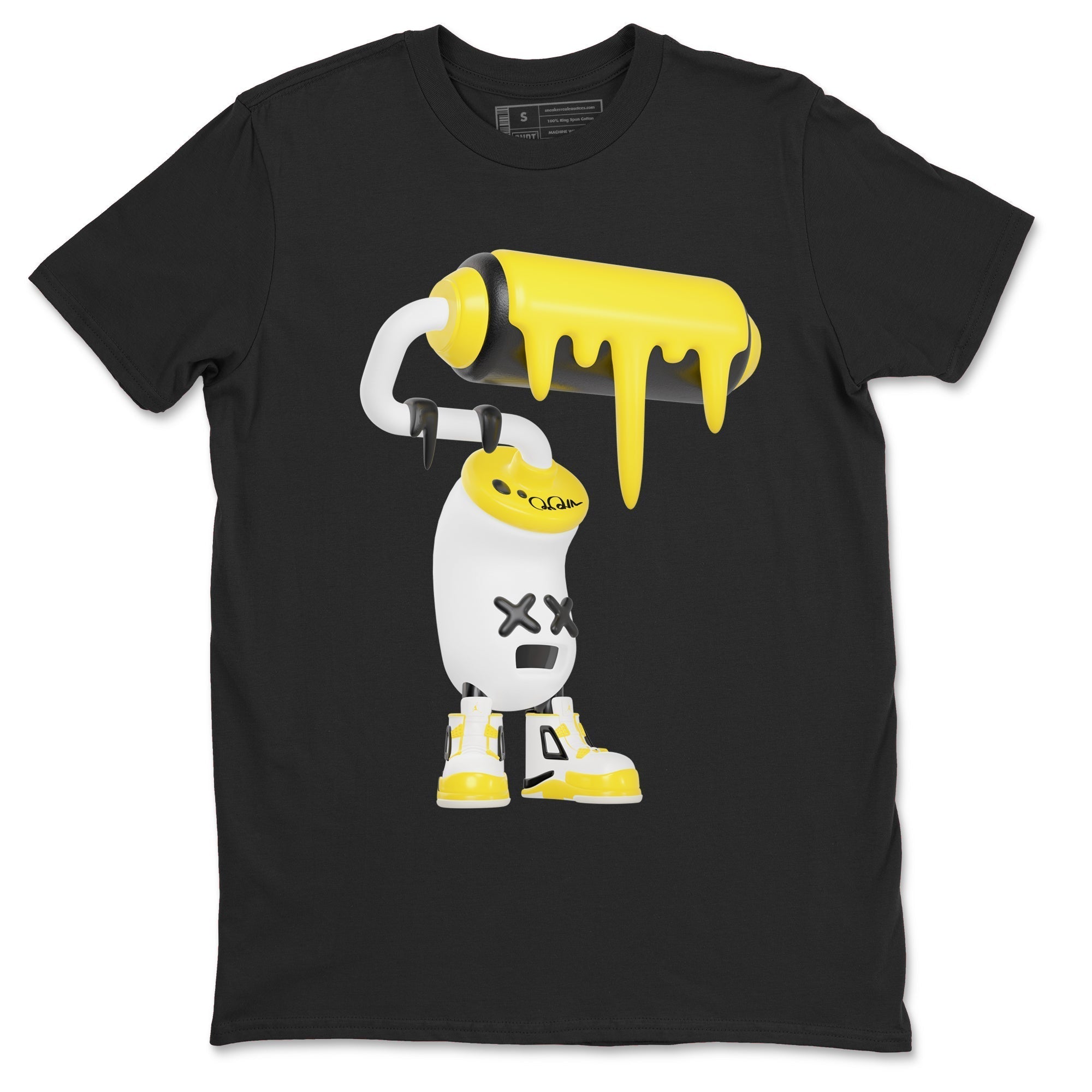 3D Paint Roller snkmatch Tees - Air Jordan 4 Vivid Sulfur