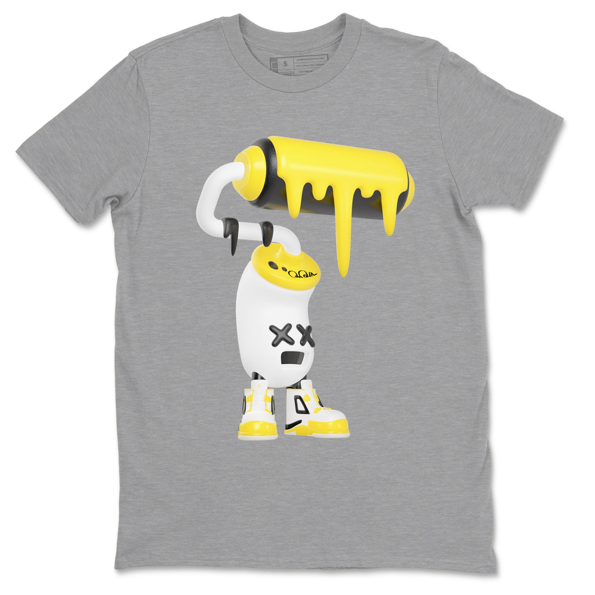 3D Paint Roller snkmatch Tees - Air Jordan 4 Vivid Sulfur