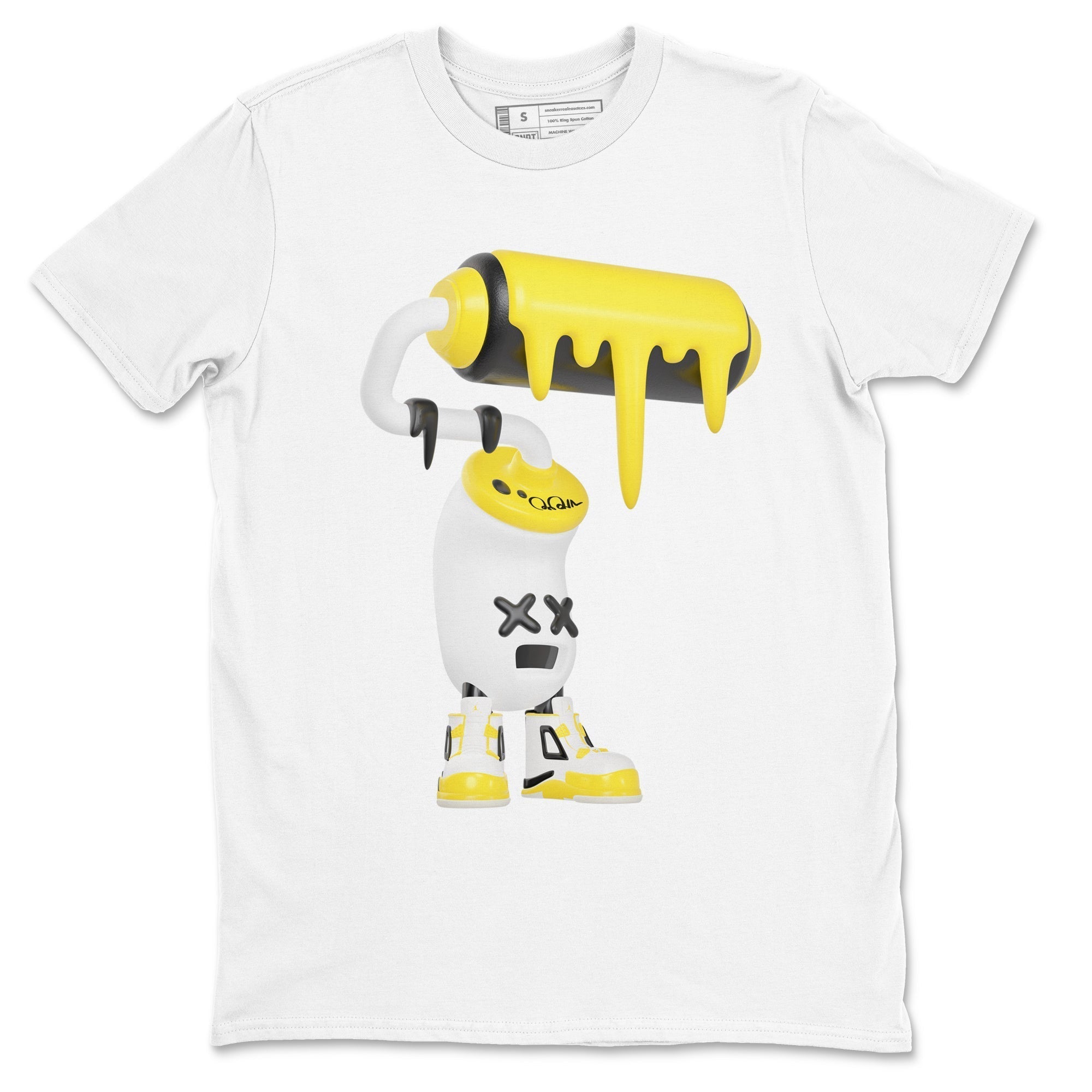 3D Paint Roller snkmatch Tees - Air Jordan 4 Vivid Sulfur