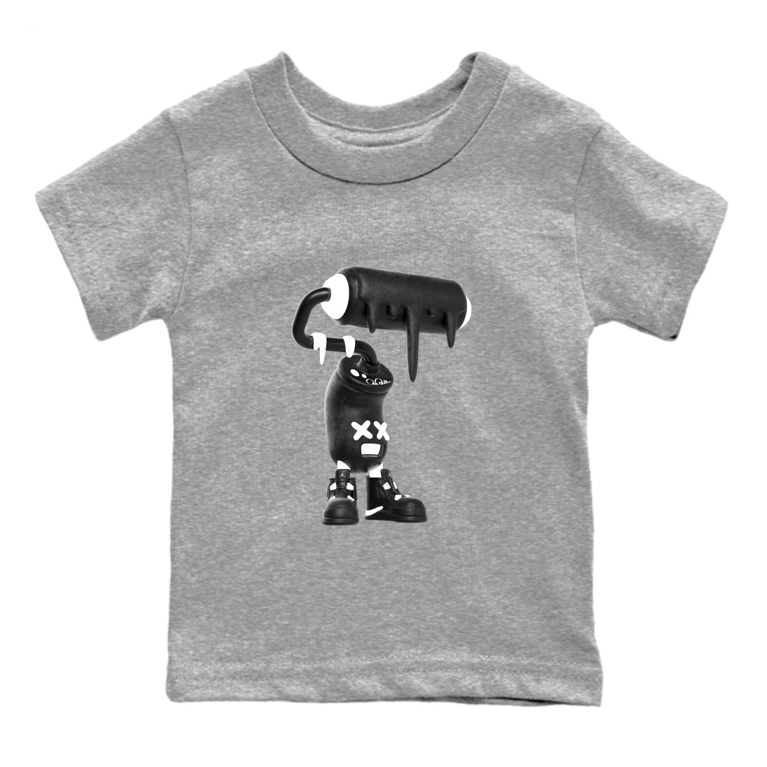 3D Paint Roller snkmatch Tees Kids - Air Jordan 4 White Thunder