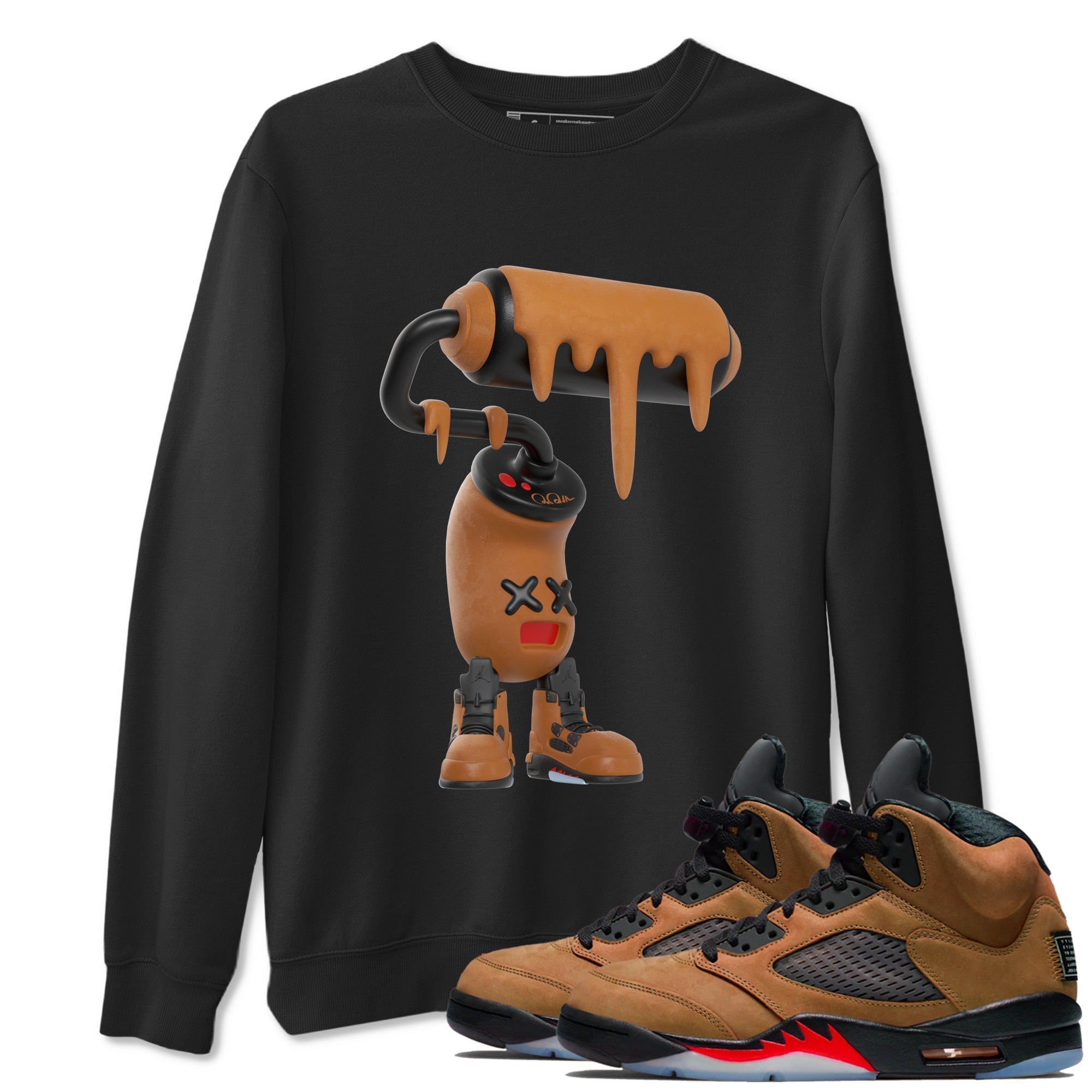 3D Paint Roller snkmatch Tees - Air Jordan 5 Archaeo Brown