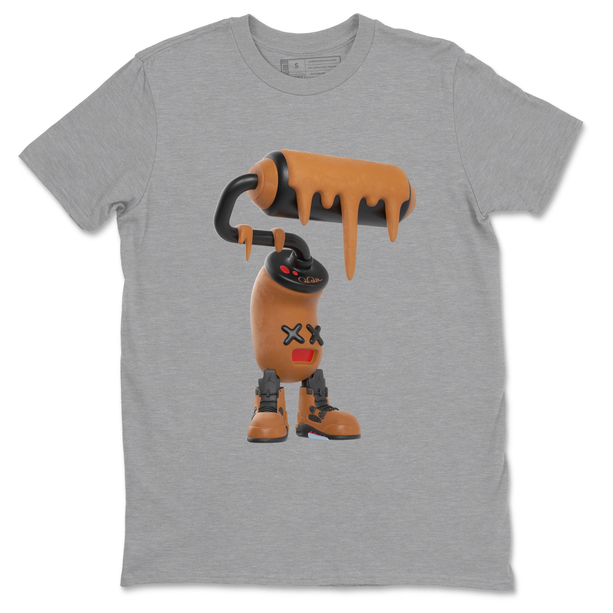 3D Paint Roller snkmatch Tees - Air Jordan 5 Archaeo Brown