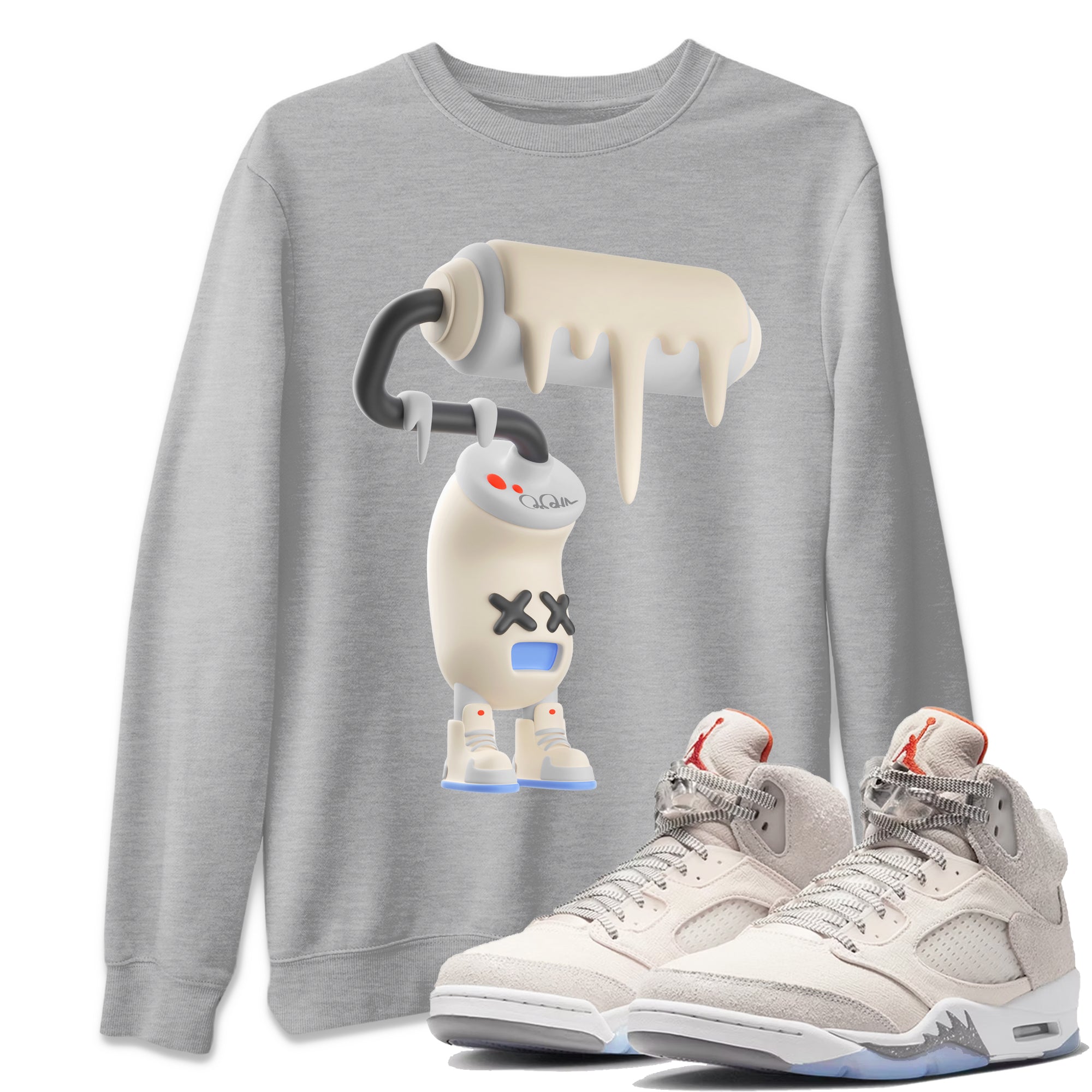 3D Paint Roller Unisex Tops - Air Jordan 5 Craft