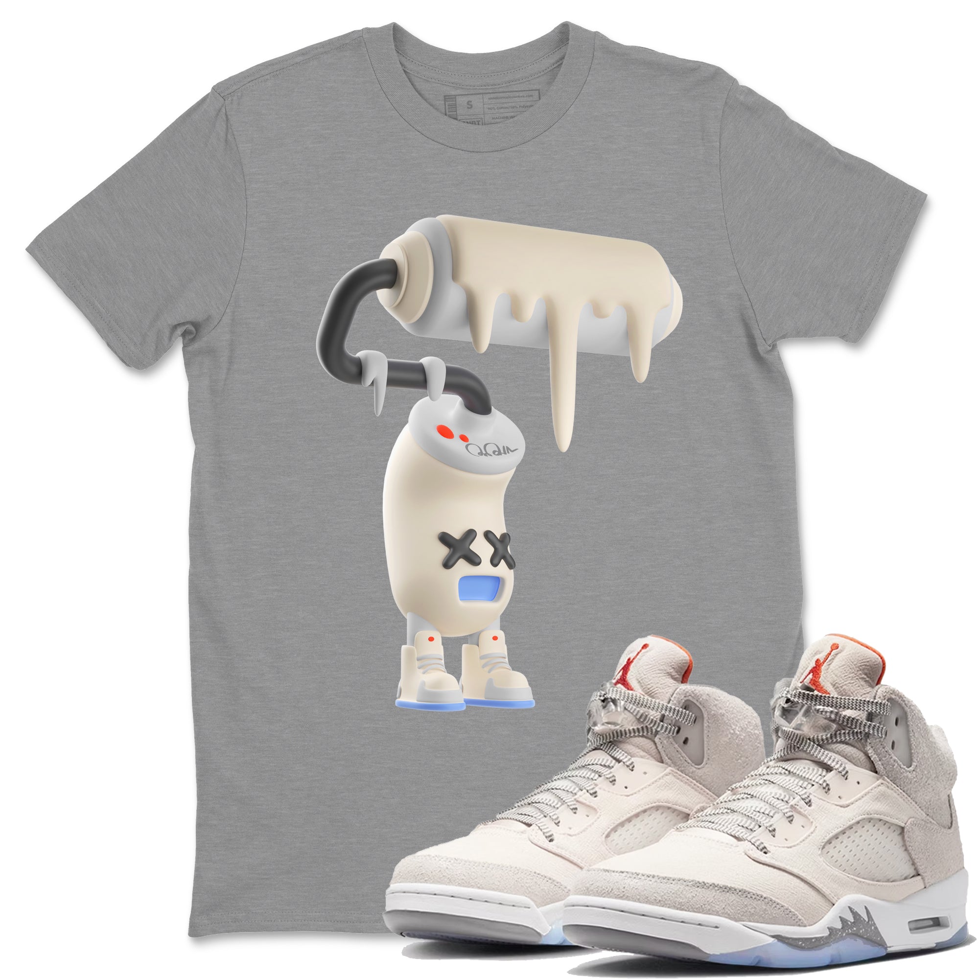 3D Paint Roller Unisex Tops - Air Jordan 5 Craft