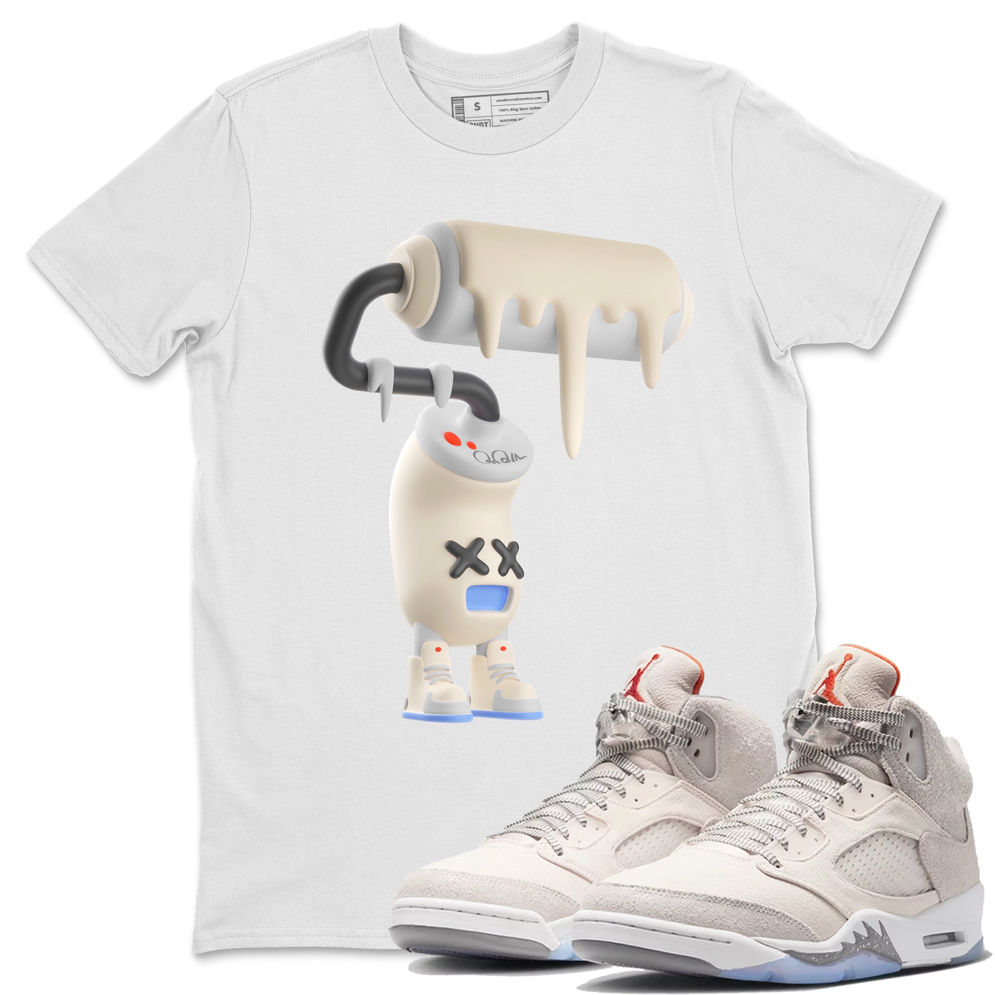 3D Paint Roller Unisex Audult Tops - Air Jordan 5 Craft