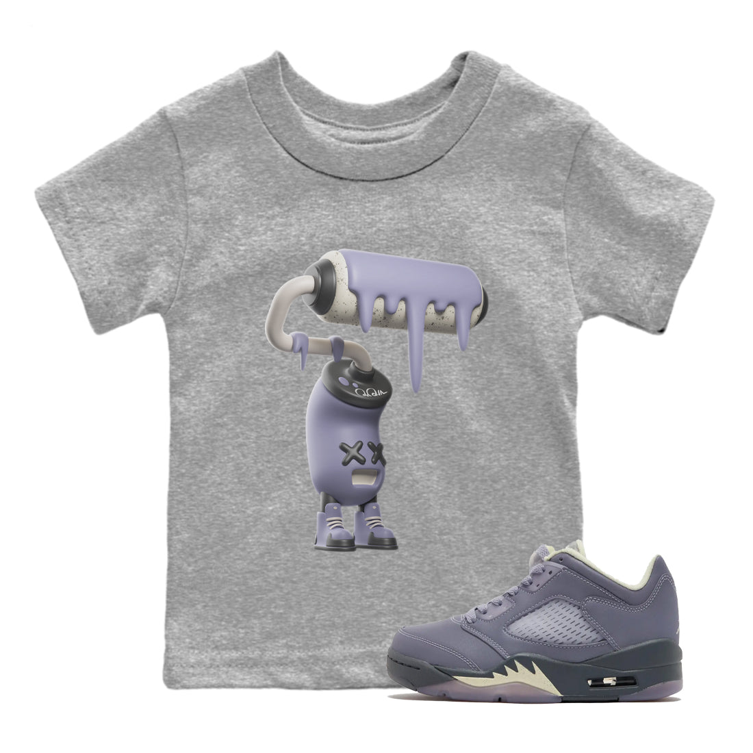 3D Paint Roller Kids Tops - Air Jordan 5 Indigo Haze