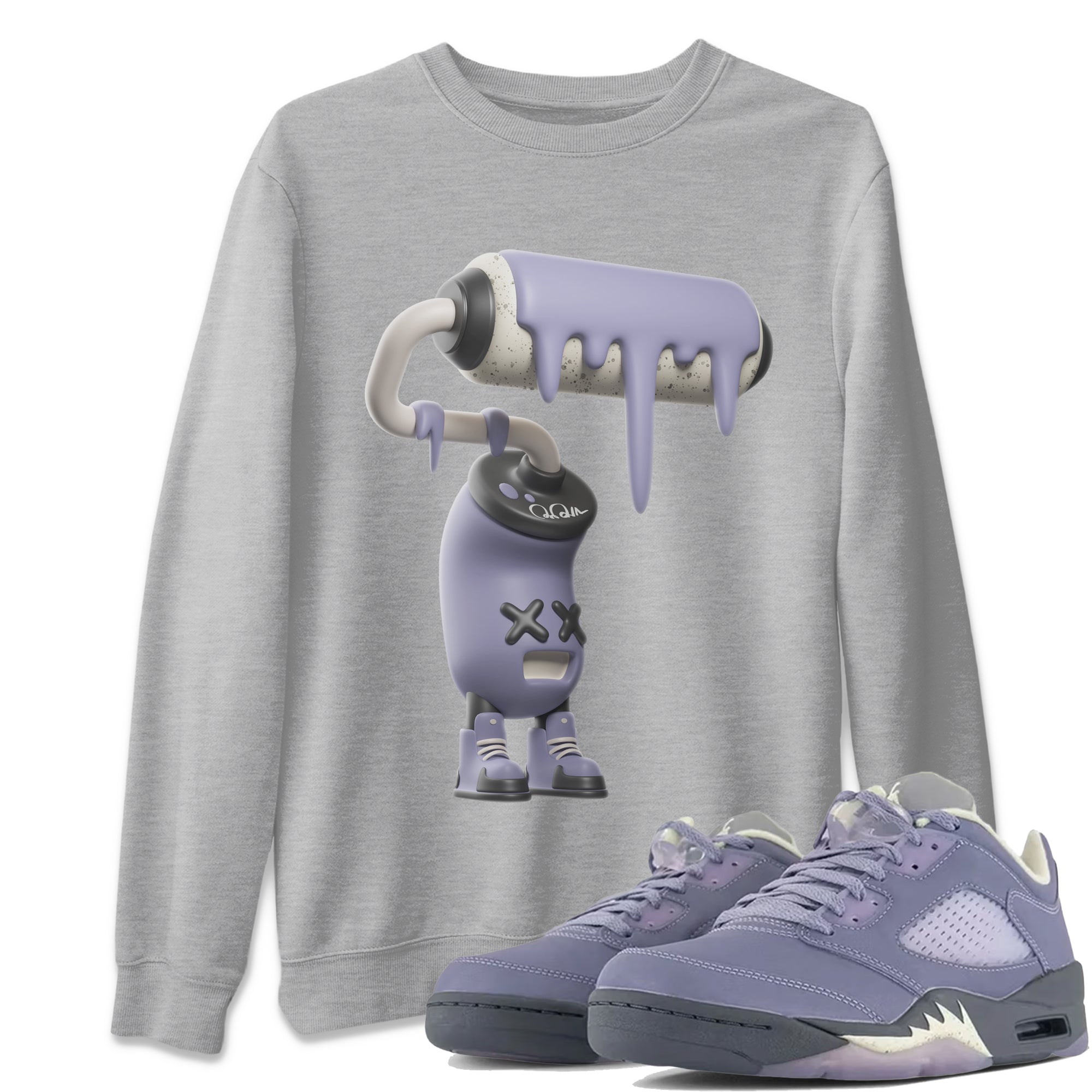 3D Paint Roller Unisex Tops - Air Jordan 5 Indigo Haze