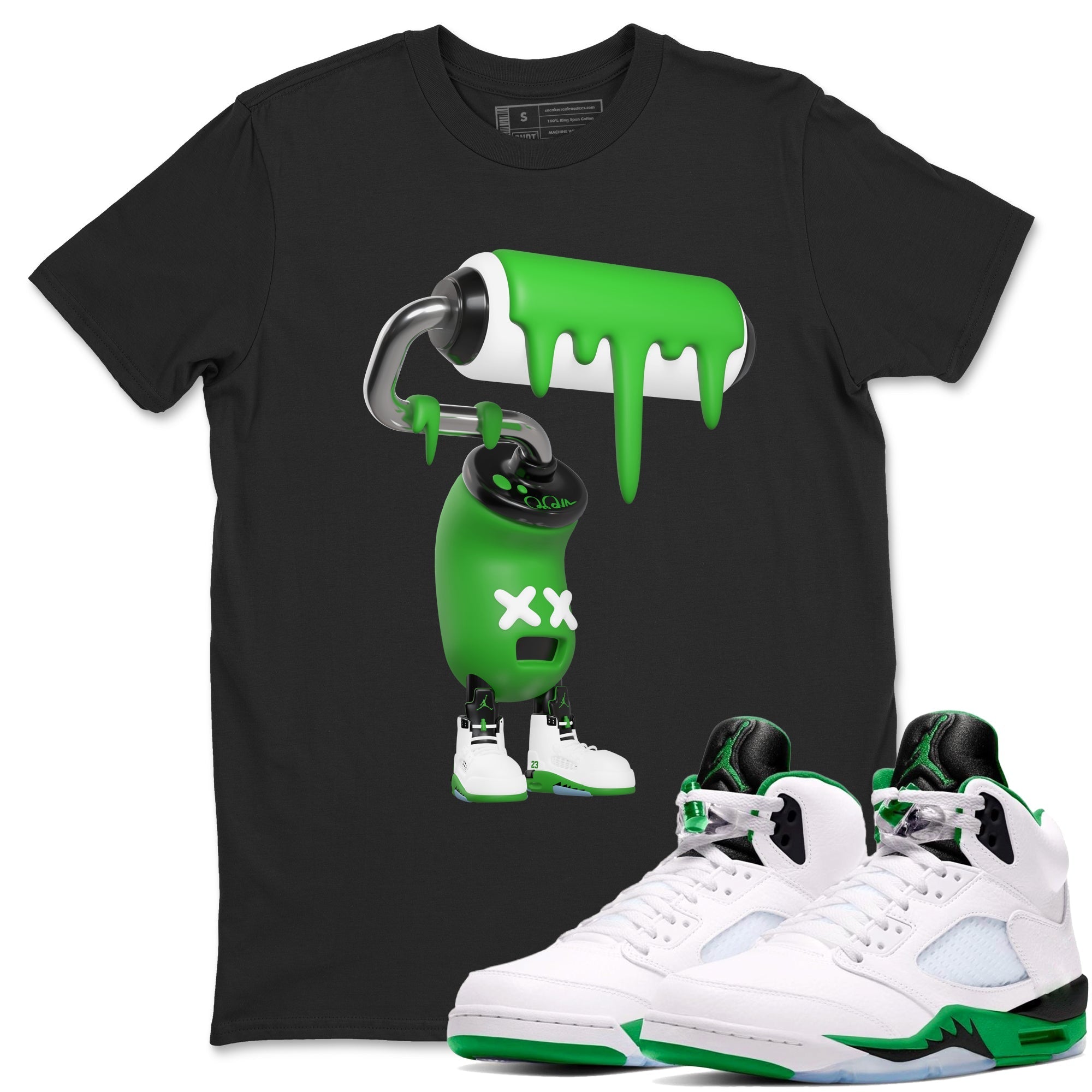 3D Paint Roller snkmatch Tee - Air Jordan 5 Lucky Green