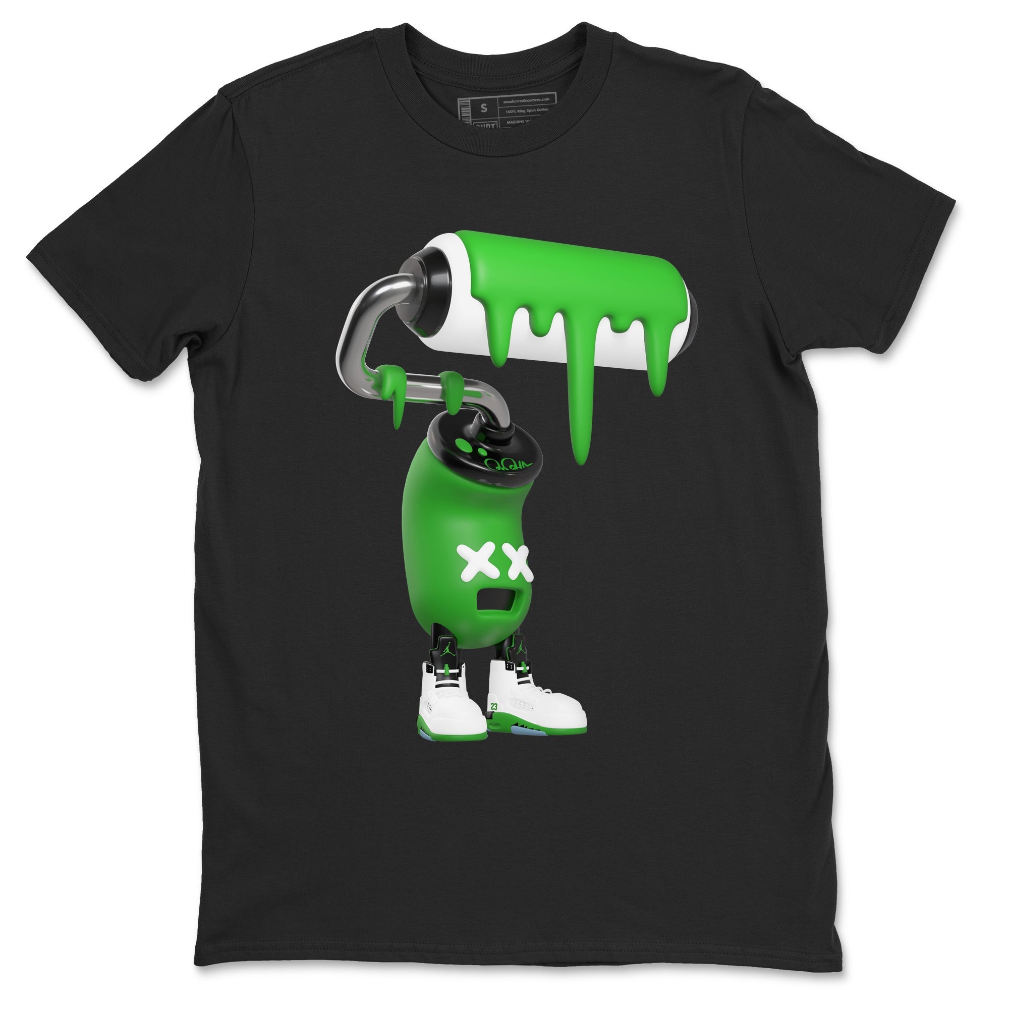 3D Paint Roller snkmatch Tee - Air Jordan 5 Lucky Green